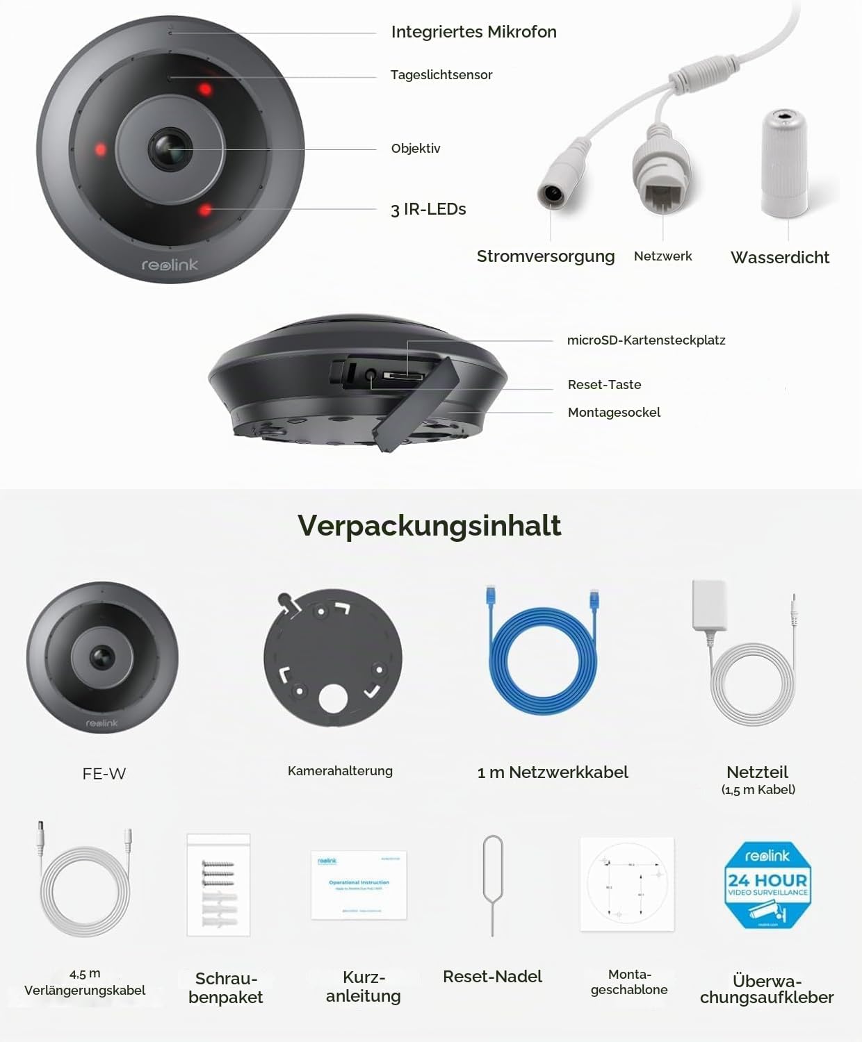 Reolink 6MP WLAN Überwachungskamera Innen, FE-W (Generalüberholt) – Bild 9