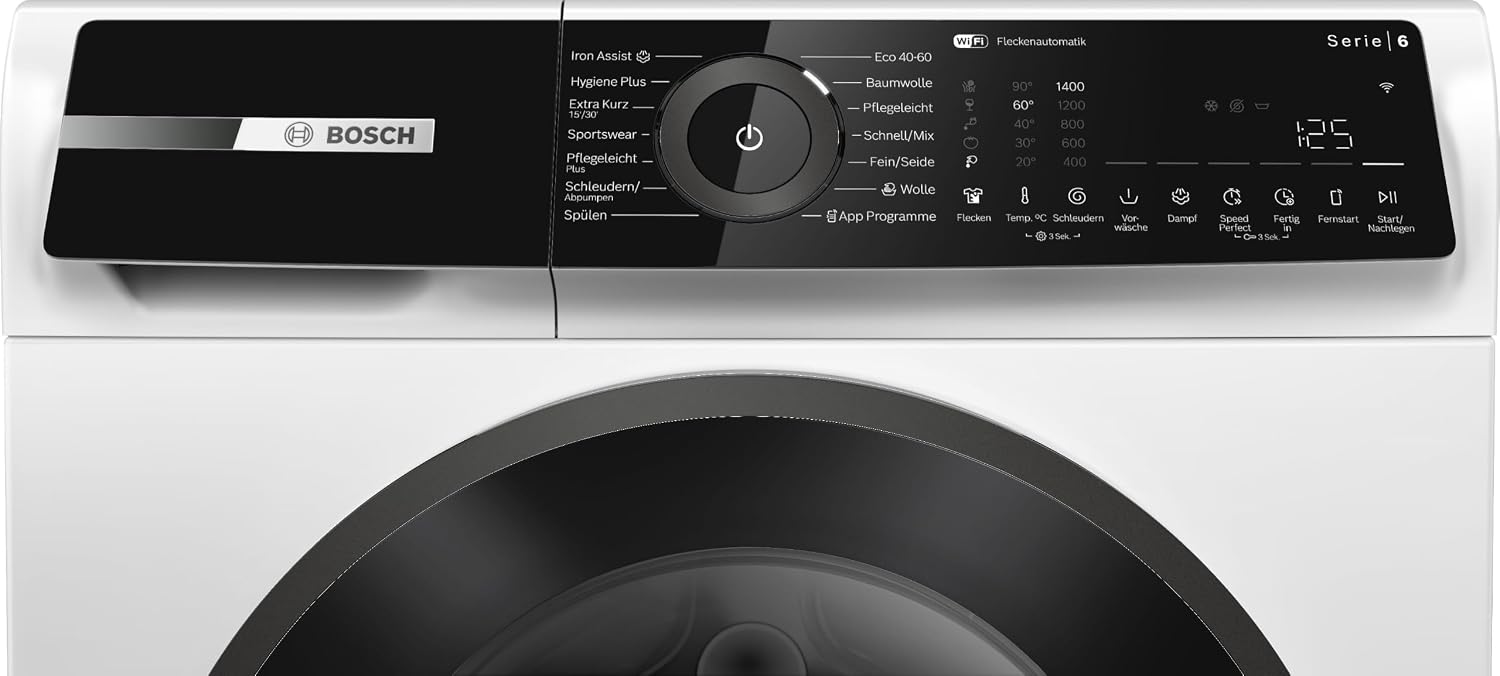 Bosch Serie 6 Smarte Frontlader-Waschmaschine 9 kg 1400 UpM Weiß WGN244M41 – Bild 15