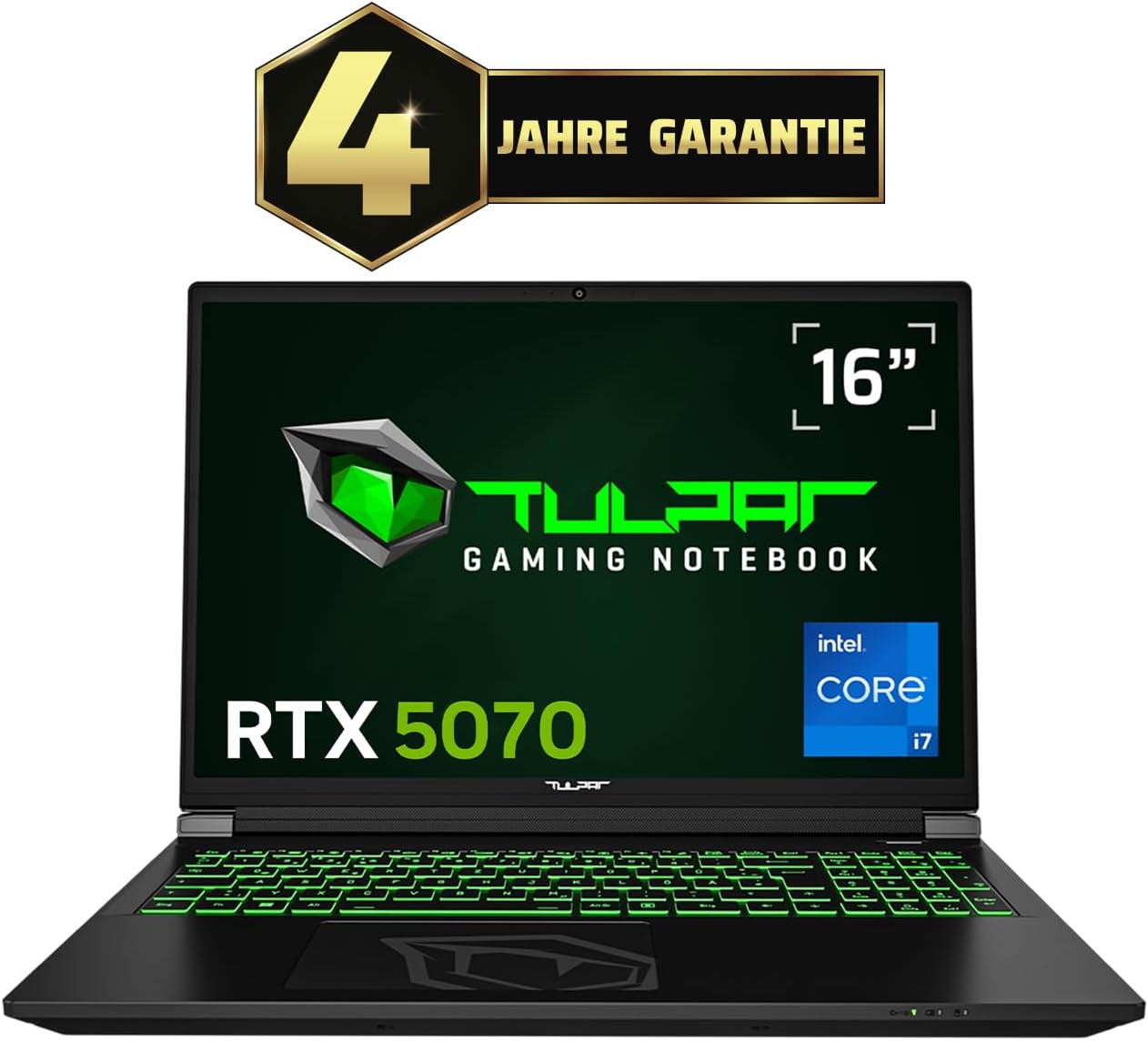 TULPAR T6 V3.6 Gaming Laptop | 16'' FHD+ 1920X1200 165HZ IPS LED-Display | Intel Core i7 14700HX | 16 GB RAM | 1 TB SSD | Nvidia RTX 5070 | Windows 11 Gaming Notebook – Bild 2