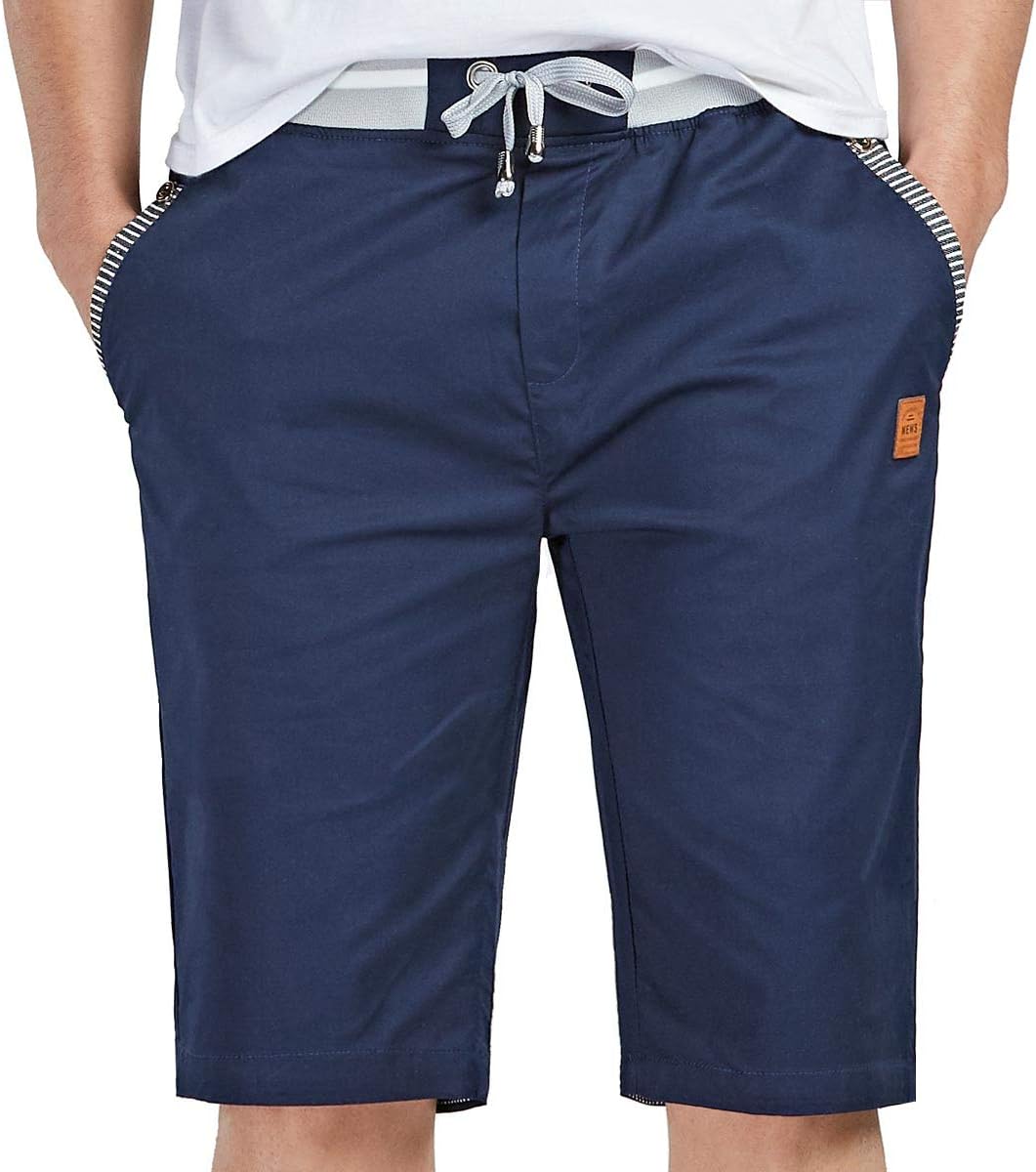 JustSun Kurze Hosen Herren Shorts Chino Baumwolle Sommer mit Tunnelzug – Bild 3