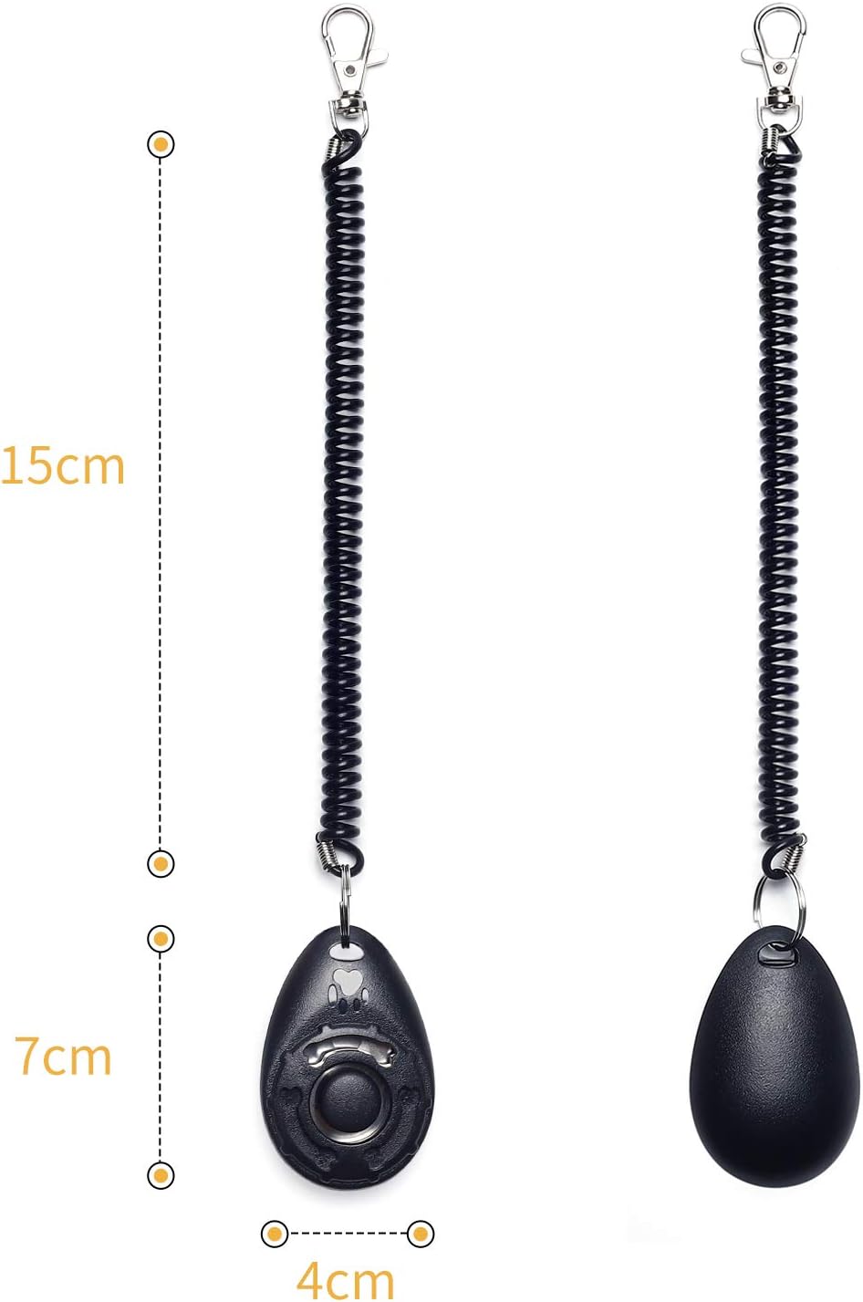 Toozey Hunde Clicker, 5 Stück Trainings Clicker für Hundeerziehung und Hundetraining, Klicker mit Großem Knopf für Hund, Katze, Pferd – Bild 6