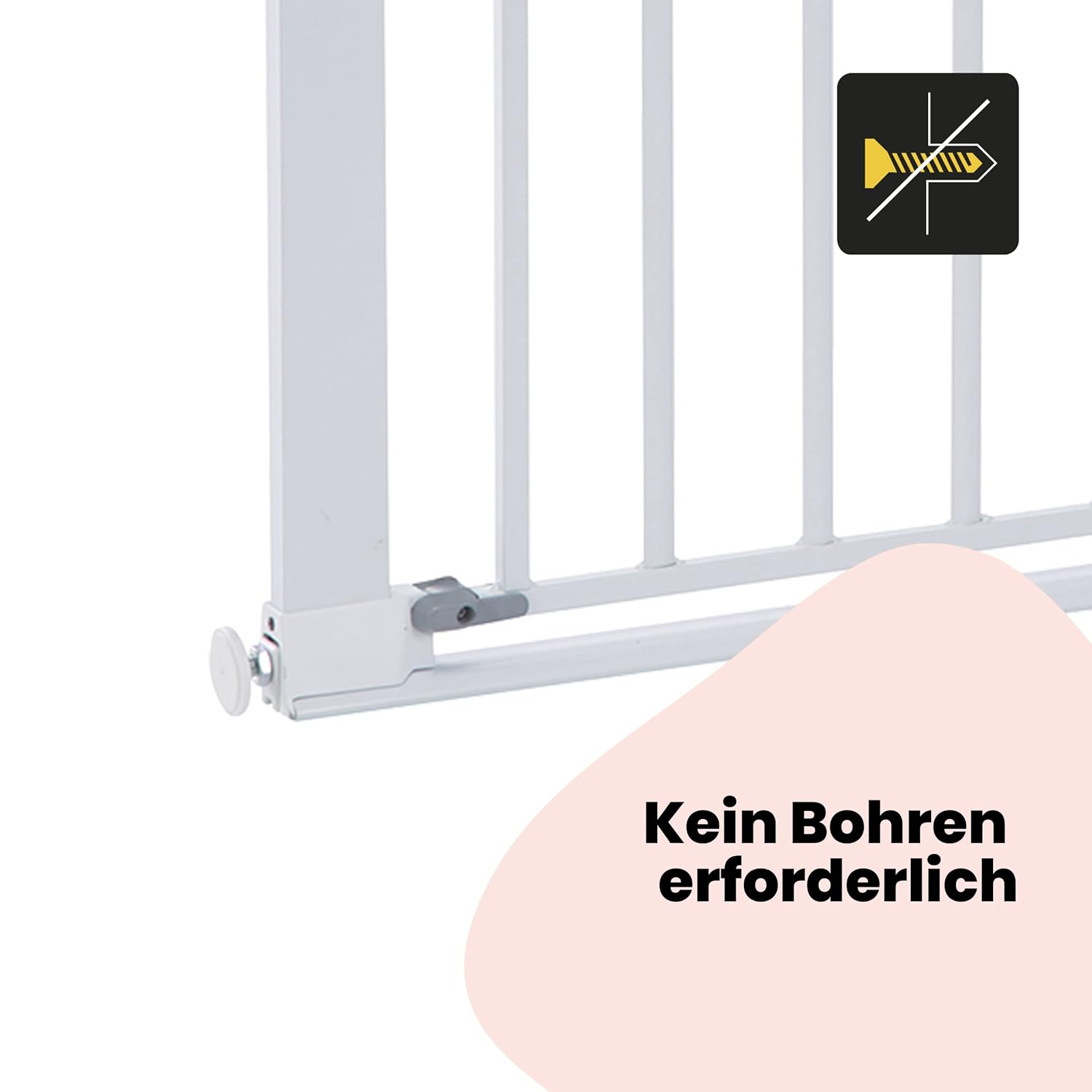Safety 1st Flat Step Gate, Treppenschutzgitter 73–80 cm, Weiß – Bild 5
