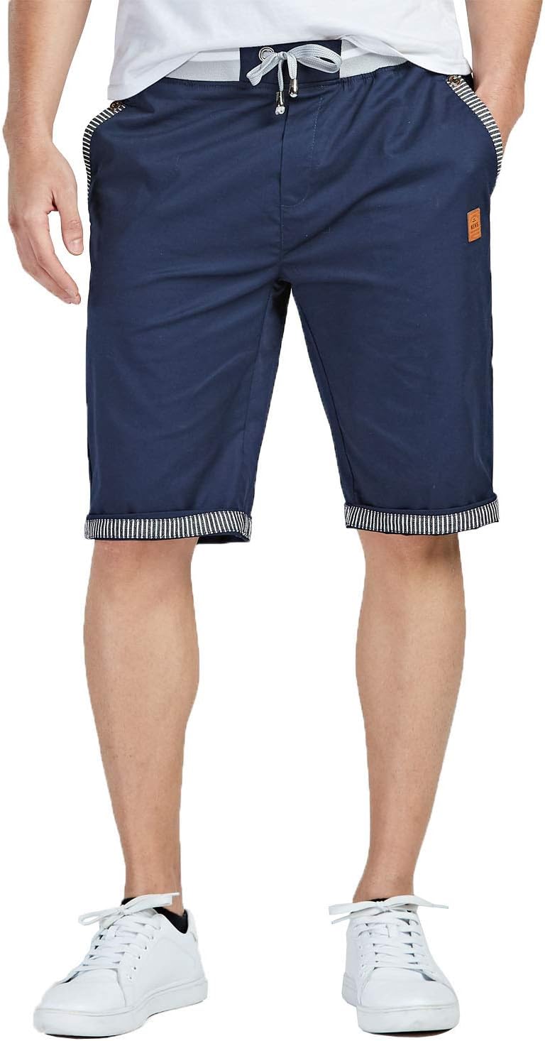 JustSun Kurze Hosen Herren Shorts Chino Baumwolle Sommer mit Tunnelzug – Bild 2