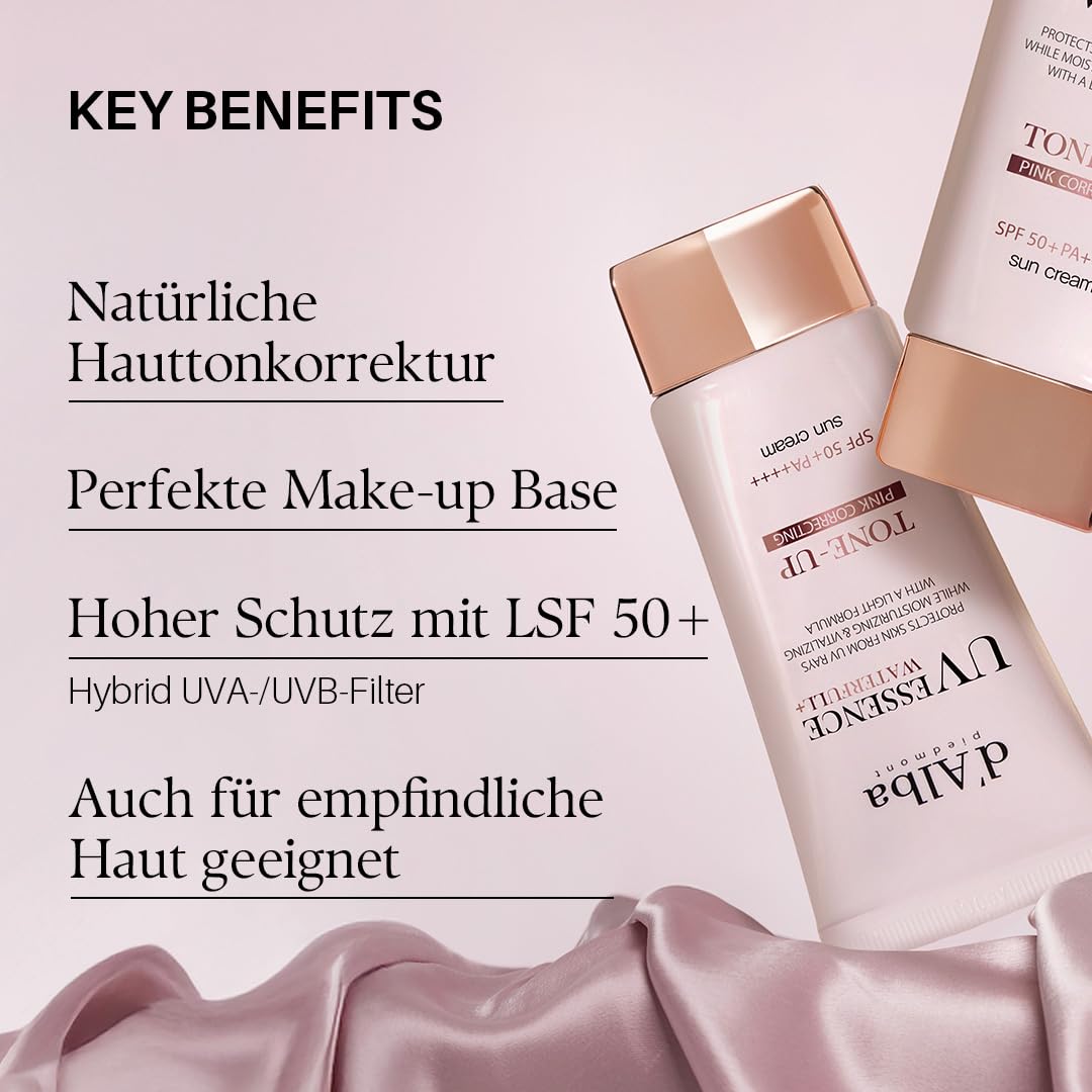 d'alba Piedmont Weißer Trüffel Waterfull Pink Tone-up Sonnencreme (50ml) – Bild 6