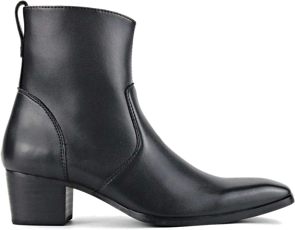 OSSTONE Chelsea Stiefel für Männer High Heels Herren Kleid Schuhe Reißverschluss Stiefel OS-JY016-DE – Bild 2