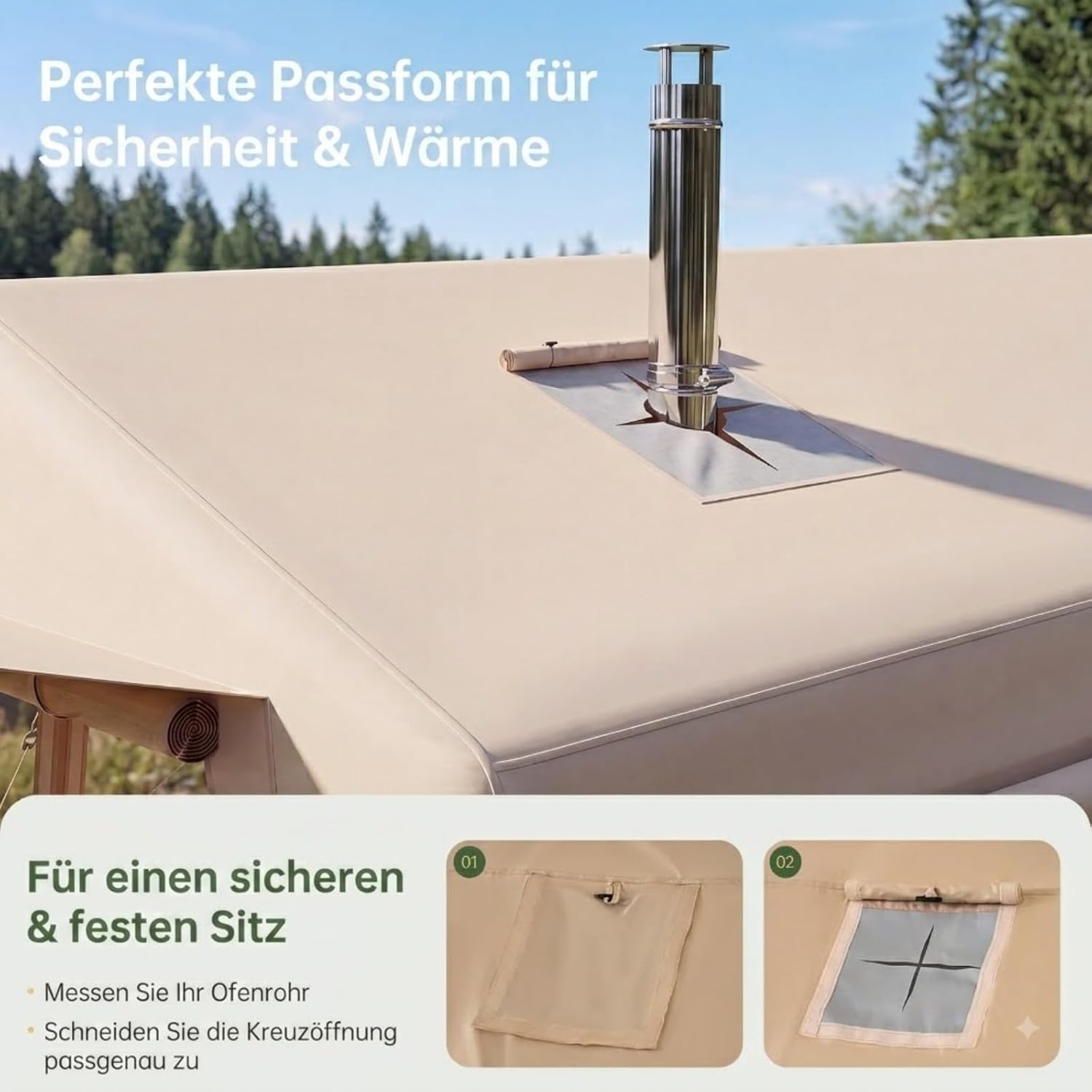Aoxun Aufblasbares Zelt Großes mit Handpumpe für 6-8 Personen,400x275x200cm – Bild 6