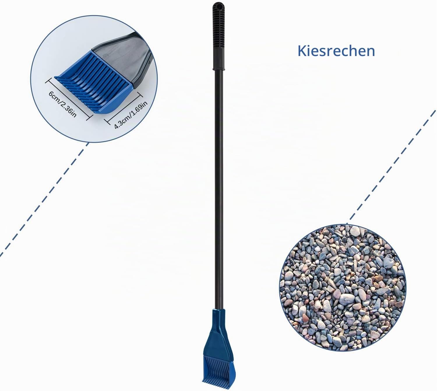 Hohe Qualität 5 in 1 Aquarium Reinigung Werkzeug Set Fischnetz + Kiesrechen + Algen Schaber + Float Gabel + Schwamm zur Reinigung Aquarium Bettgestell Gabel Kies – Bild 6