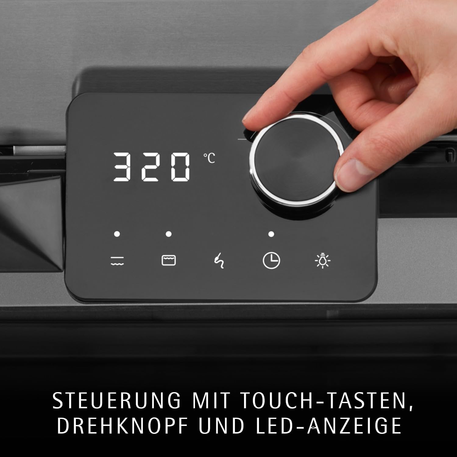 WMF Profi Plus Urban Master Elektrogrill Standgrill – Grill elektrisch bis 340°C, integrierter Backofen bis 200°C, Elektrogrill mit Deckel für Balkon & draußen, 2-in-1 Balkongrill mit Gusseisenplatten – Bild 4