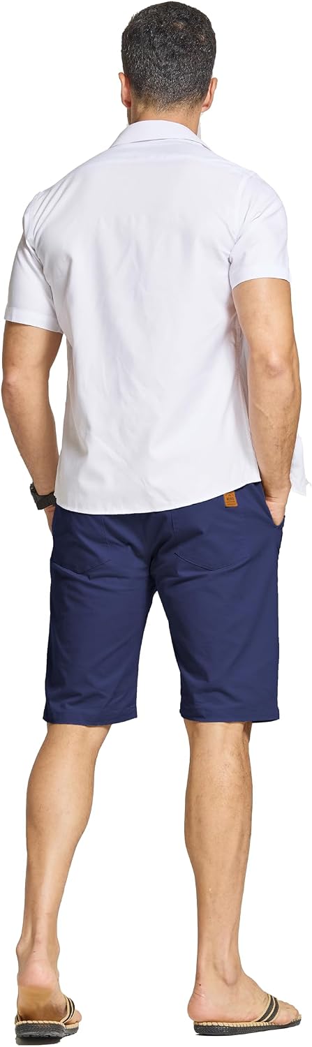 HCSS Kurze Hosen Herren Shorts Herren Sommer Chino Shorts Männer Baumwolle Hose Kurz Elastische Taille mit Taschen – Bild 4