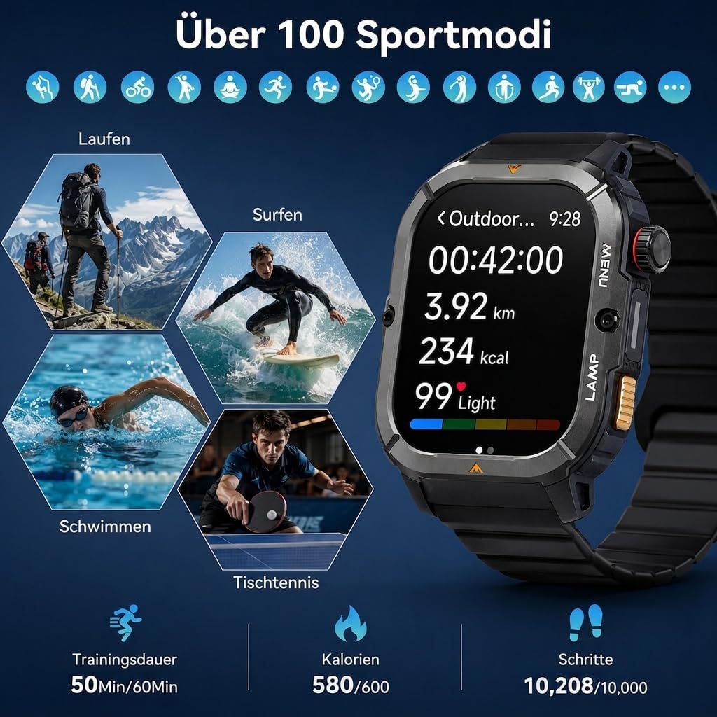 AGM G3 PRO Flaggschiff Rugged Smartphone Audio Bundle mit Legion 3 Outdoor Smartwatch Herren und Magrock Bluetooth Speaker – Bild 7