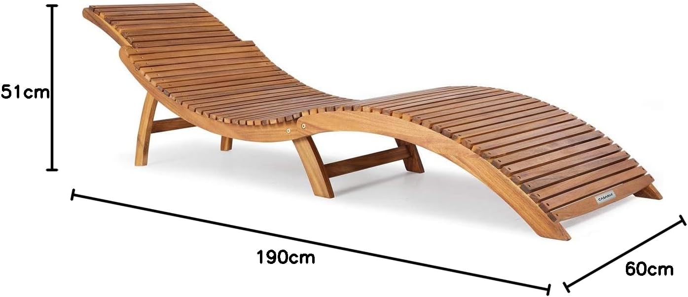 CASARIA® Sonnenliege Klappbar mit Kofferfunktion FSC®-Zertifiziert – Bild 2
