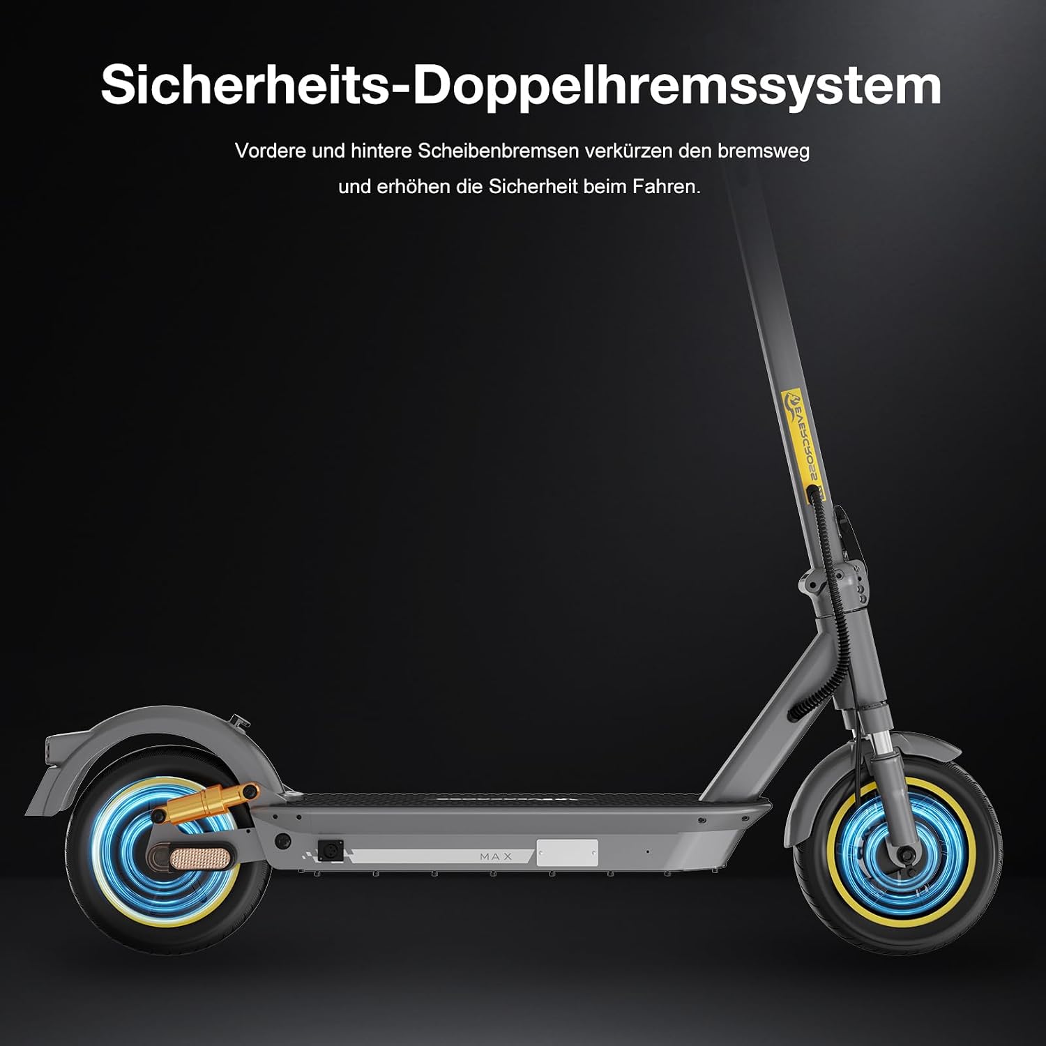 EVERCROSS E Scooter mit ABE, 500 W Motor, bis 80 KM Reichweite,Faltbar – Bild 6