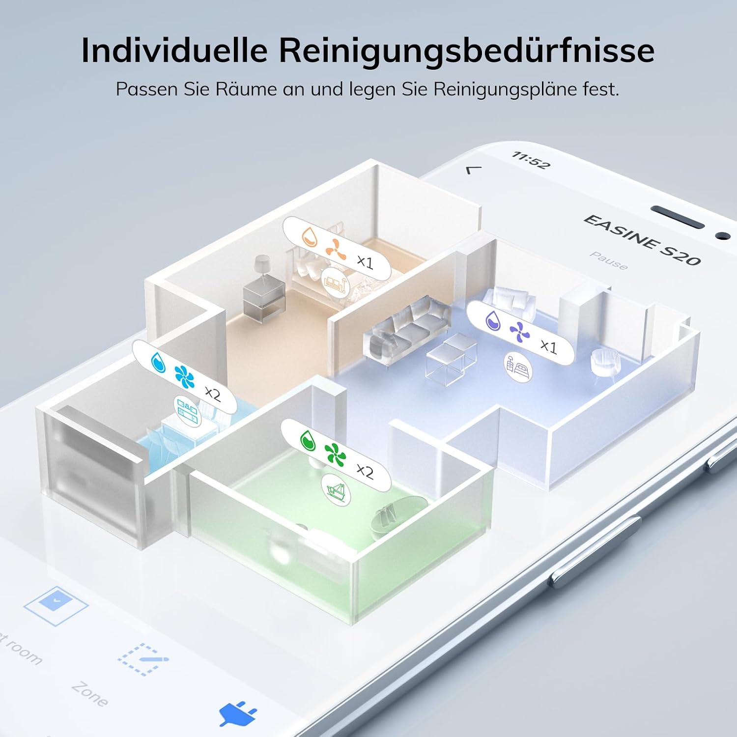 S20 Saugroboter mit Wischfunktion Automatische Absaugstation – Bild 5