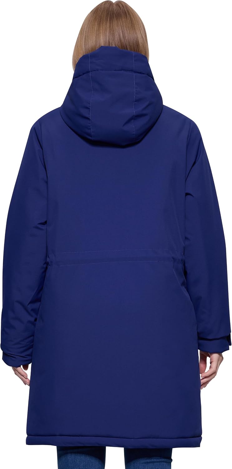 Winterjacke Damen Warm Kapuze Lange Wasserdicht Wintermantel Klassischer – Bild 2