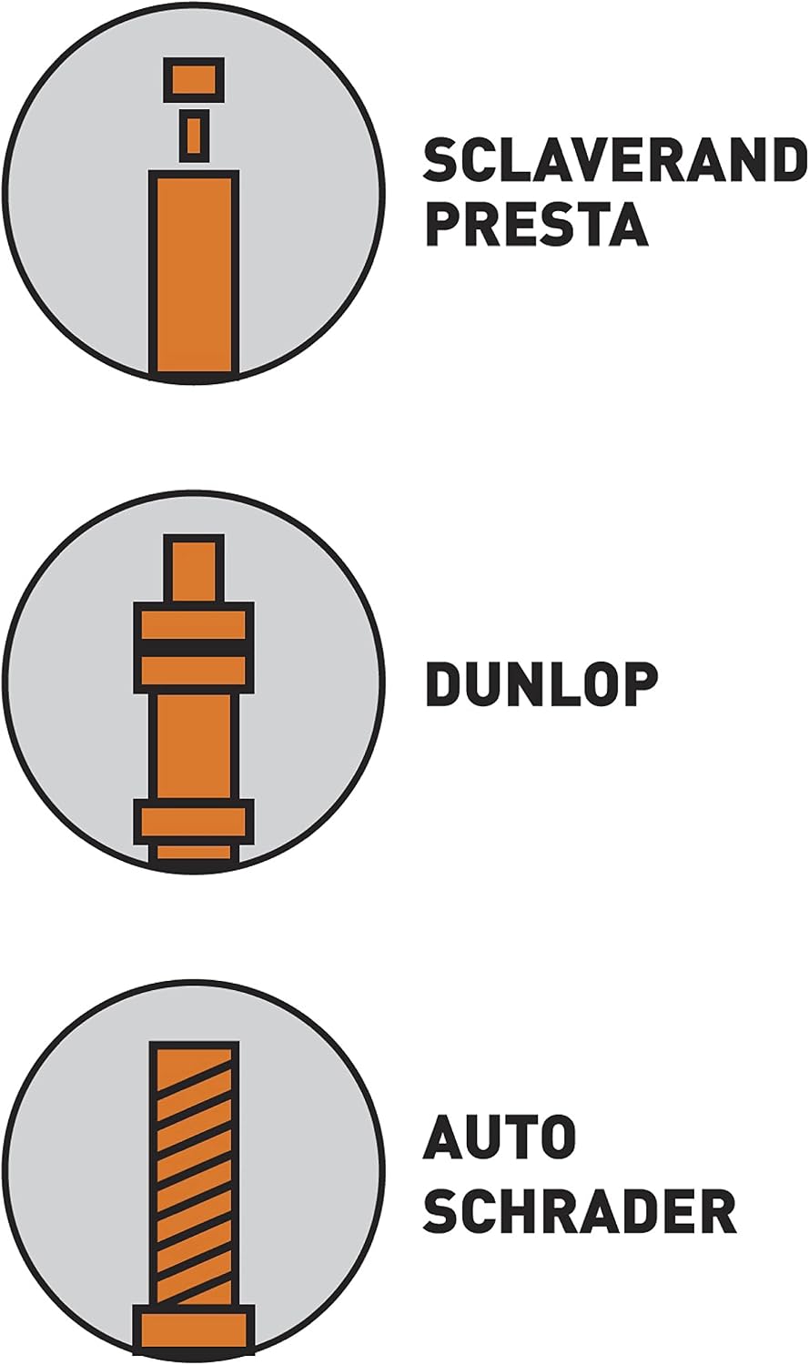 SKS GERMANY INJEX CONTROL Minipumpe (Luftpumpe für alle Ventiltypen, T-Griff mit Teleskopfunktion, Manometer, Ventilklemmhebel, max. Druck: 10 bar/144 PSI) – Bild 5