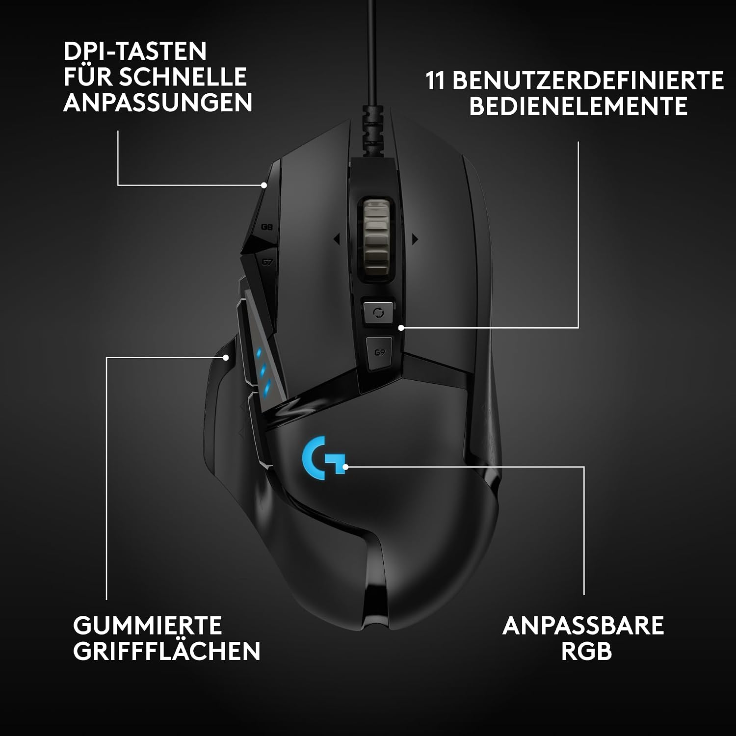 Logitech G G502 HERO High-Performance Gaming-Maus – Bild 10
