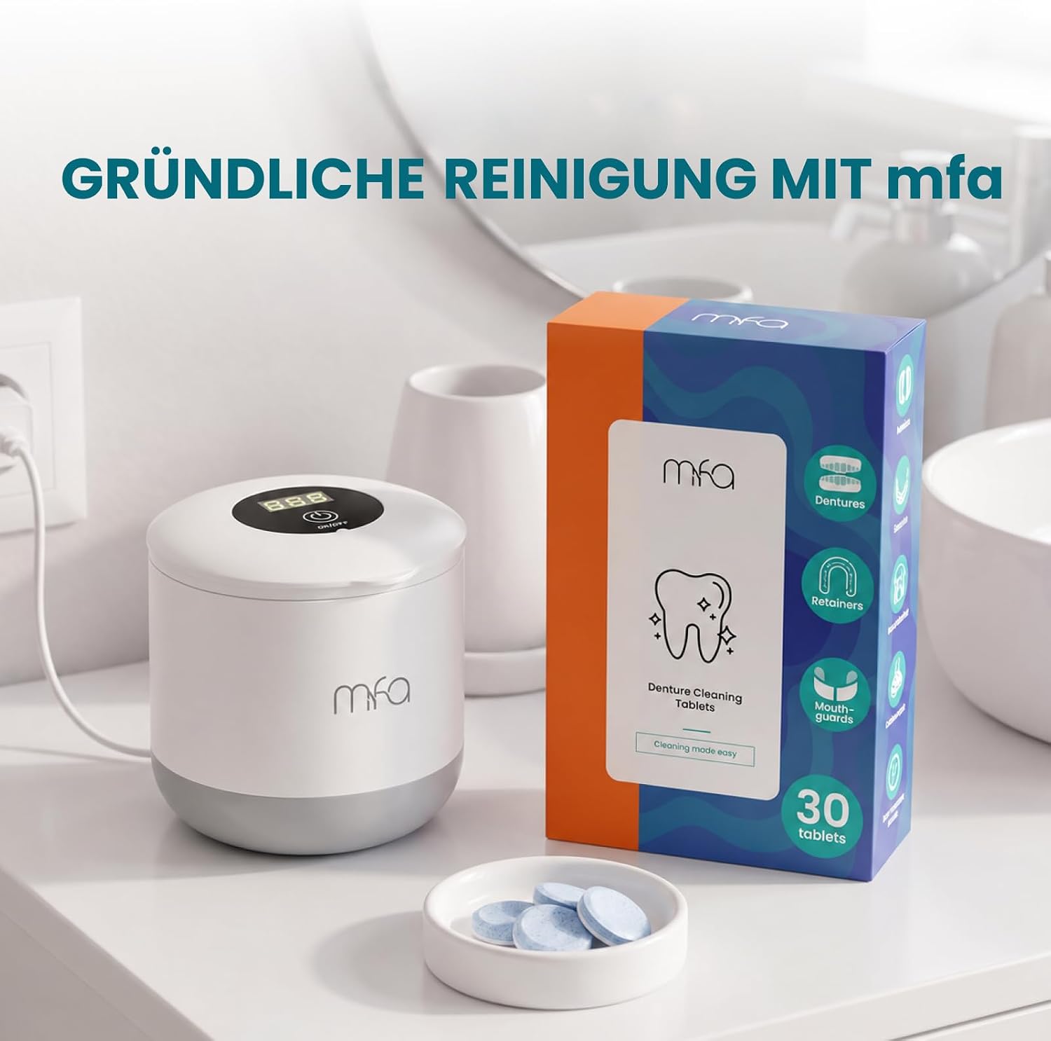 mfa Ultraschallreinigungsgerät für Zahnprothesen | Dental Cleaner – Bild 7