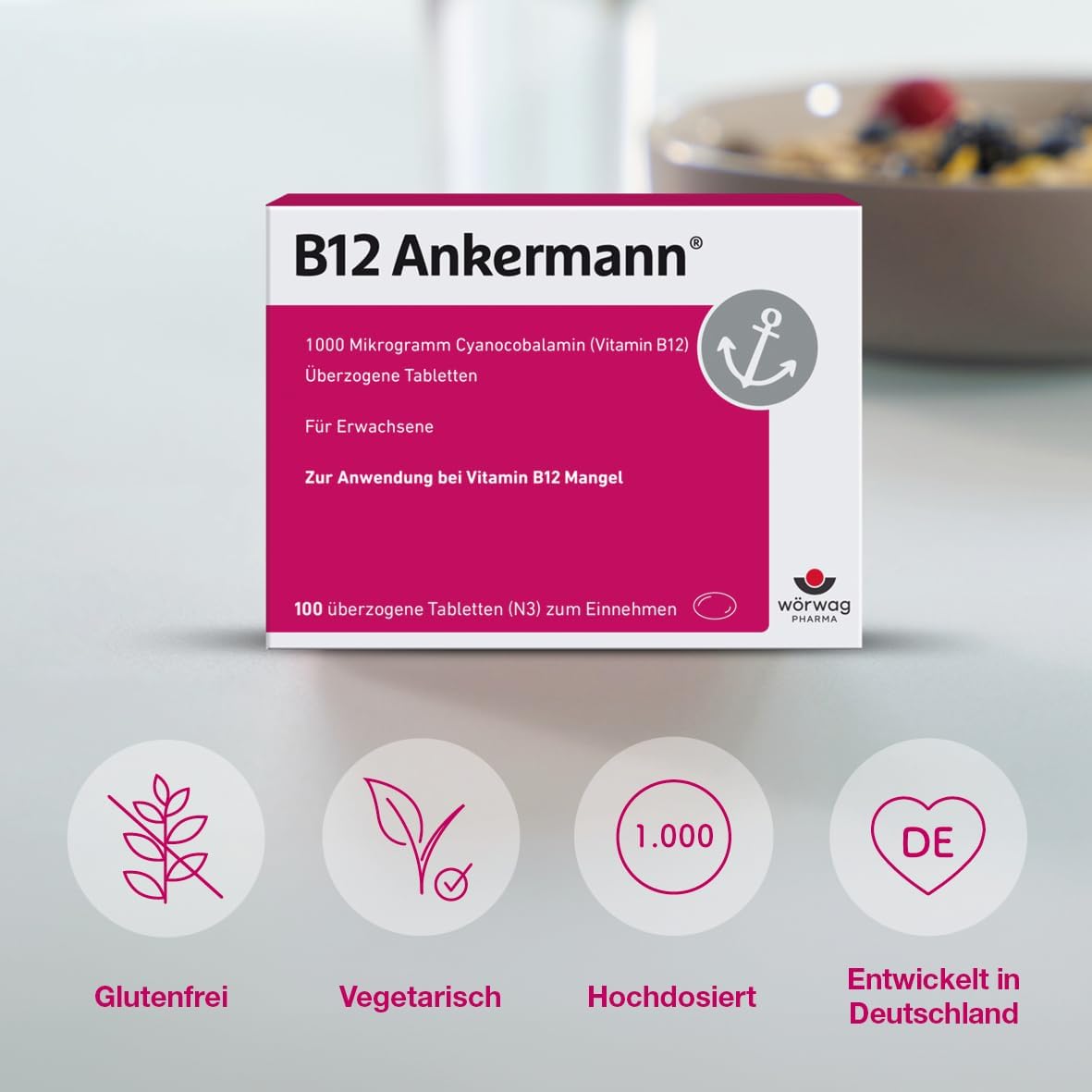 B12 Ankermann® Vitamin B12 Tabletten 1.000 µg, hochdosiert, 150 Stk. – Bild 3
