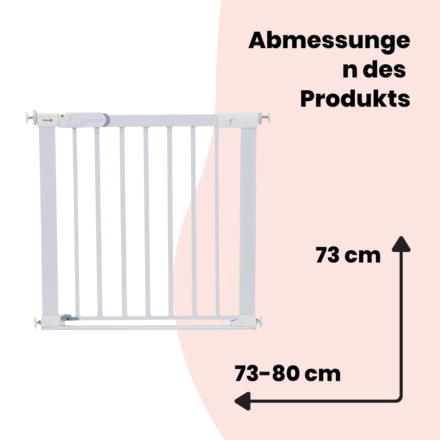Safety 1st Flat Step Gate, Treppenschutzgitter 73–80 cm, Weiß – Bild 8
