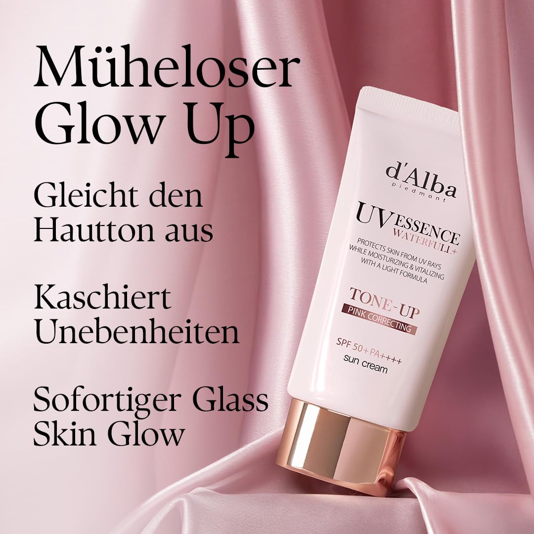 d'alba Piedmont Weißer Trüffel Waterfull Pink Tone-up Sonnencreme (50ml) – Bild 5