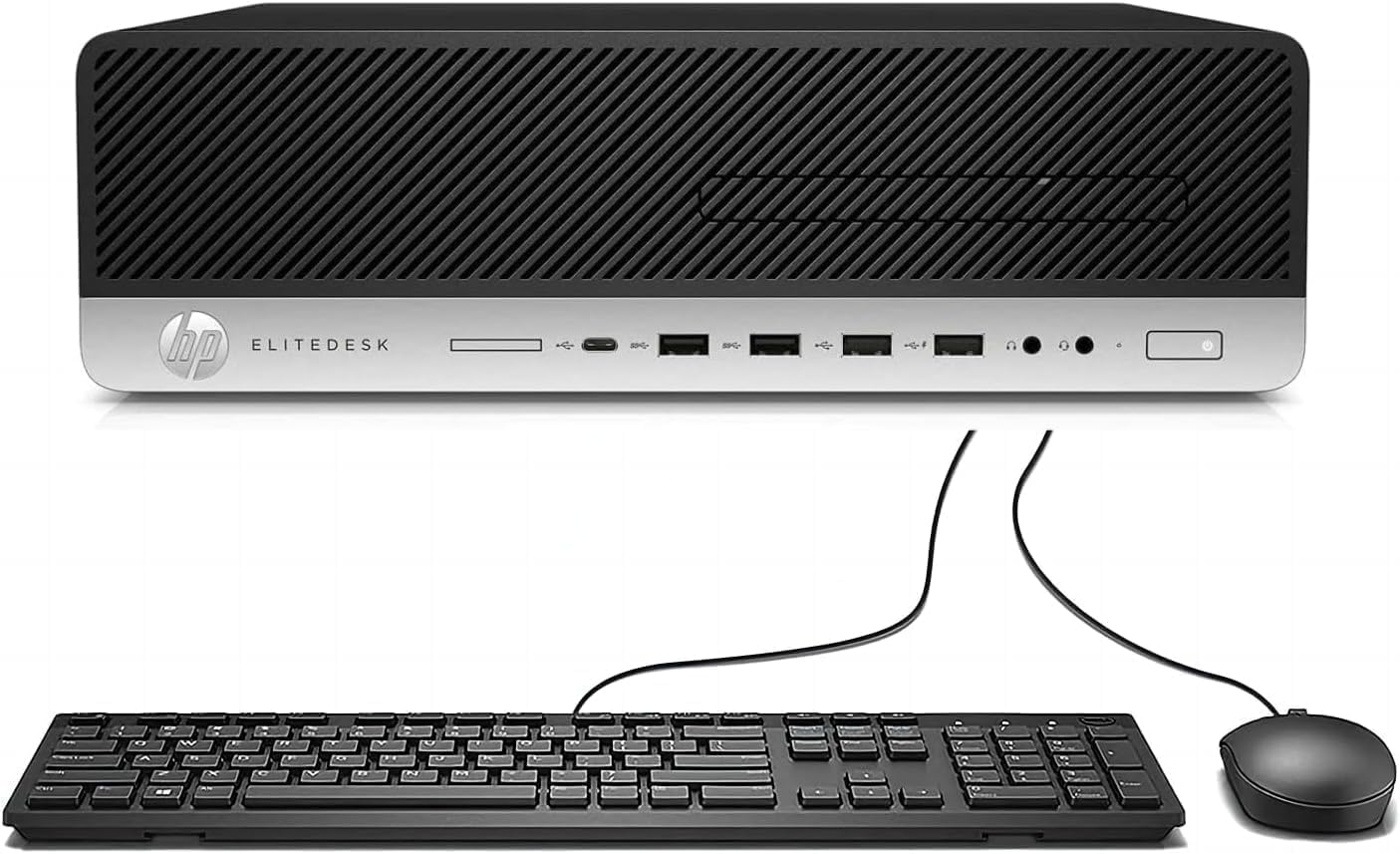 HP EliteDesk 800 G4 SFF Desktop PC, Intel Core i5-8500, 8GB RAM, 256GB SSD, WLAN, Bluetooth, US QWERTY Tastatur, Windows 11 Pro (Renewed) – Bild 2
