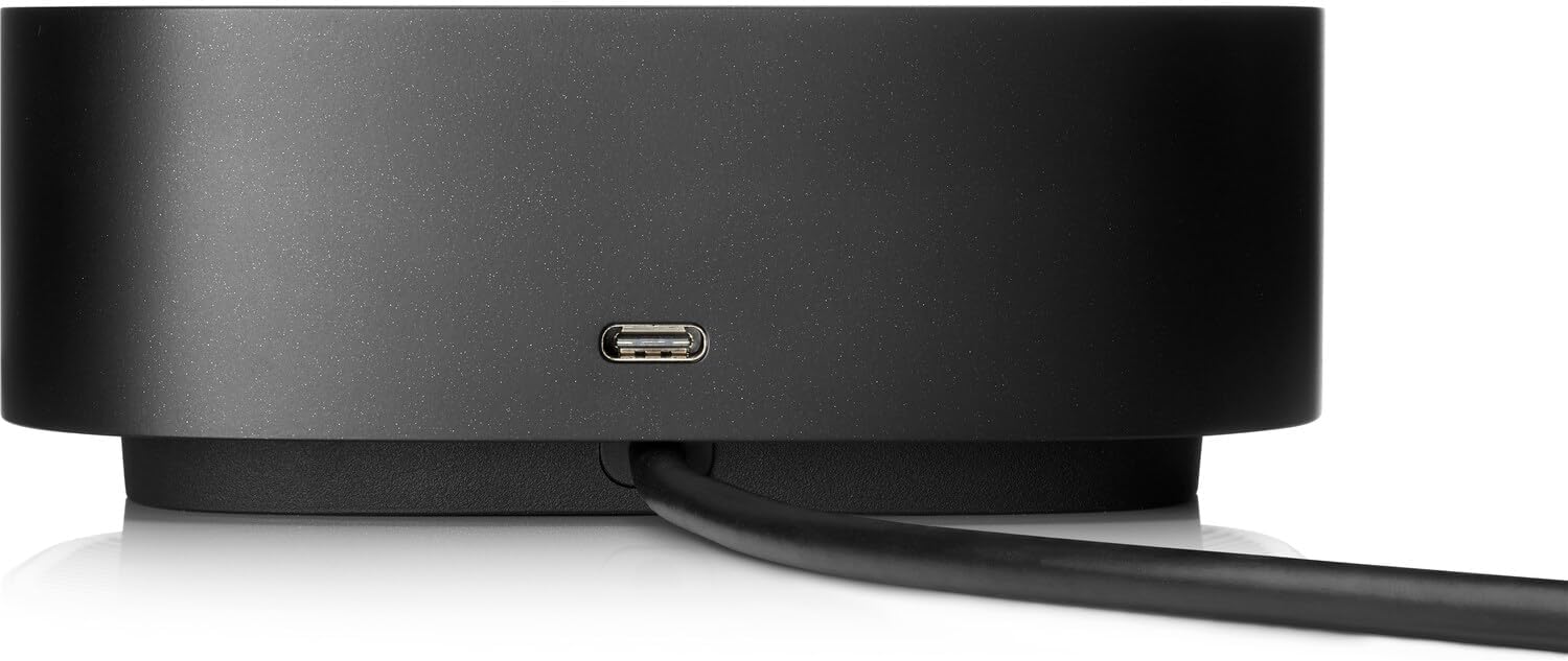 HP G5 Essential Dockingstation | USB-C | USB 3.0 | 2x 1.4 DisplayPorts | HDMI 2.0 | Audio | RJ-45 | Schwarz inklusive 120W Netzteil - 5YH26AV#ABB (Generalüberholt) – Bild 3