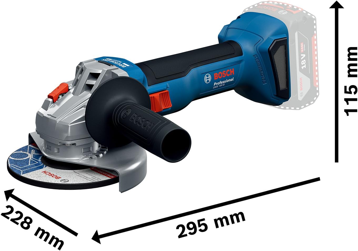 Bosch PRO Akku-Winkelschleifer GWS 18V-8 – Bild 5