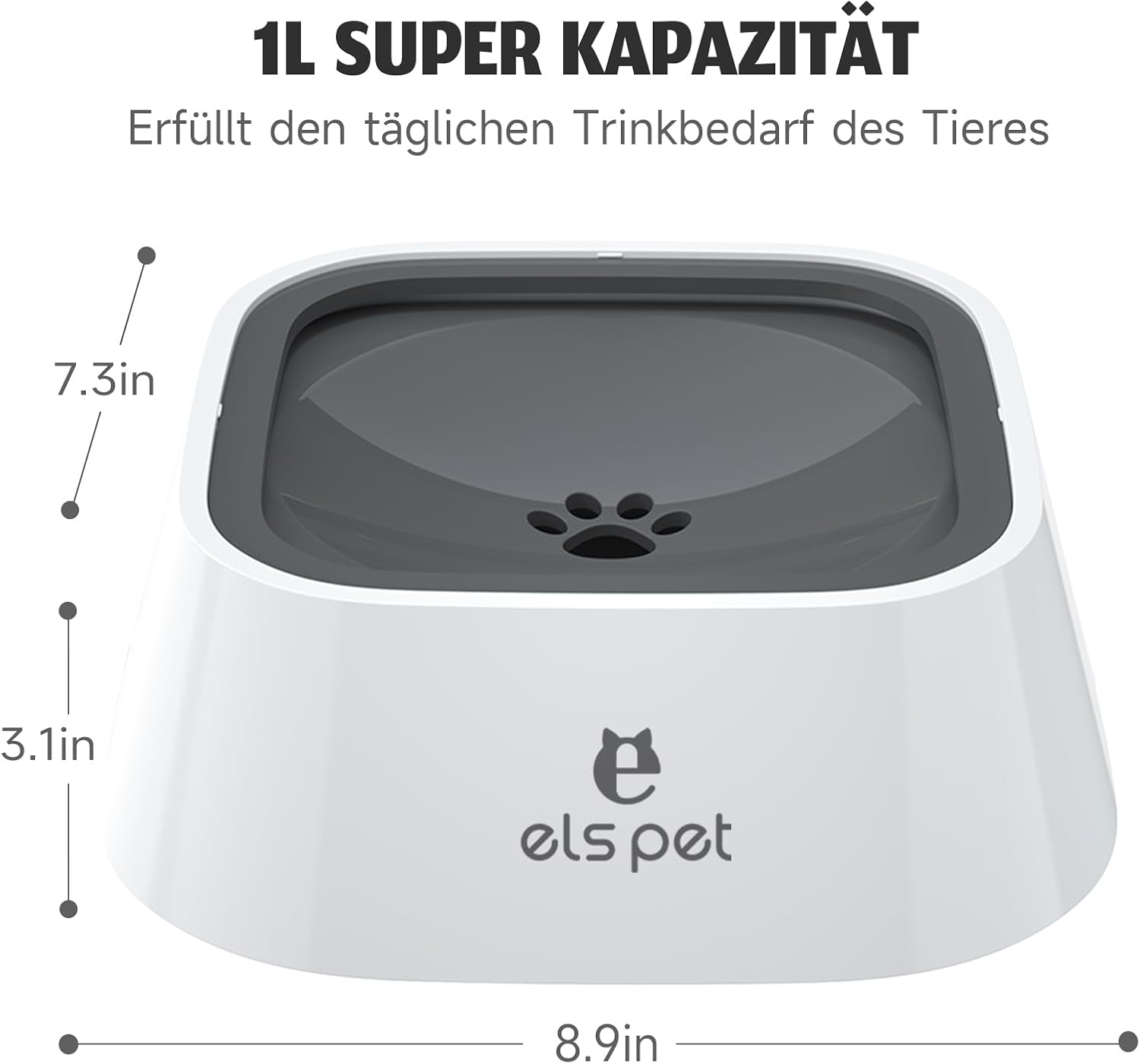 ELS PET Hundenapf 1L - Auslaufsicher Dank Schwimmdeckel, fur Auto & Zuhause – Bild 6