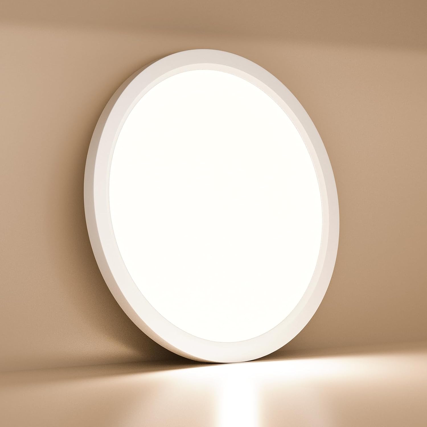 LQWELL LED Deckenleuchte IP44 Badlampe Rund Flach 18W 4000K 1980lm 22cm – Bild 2