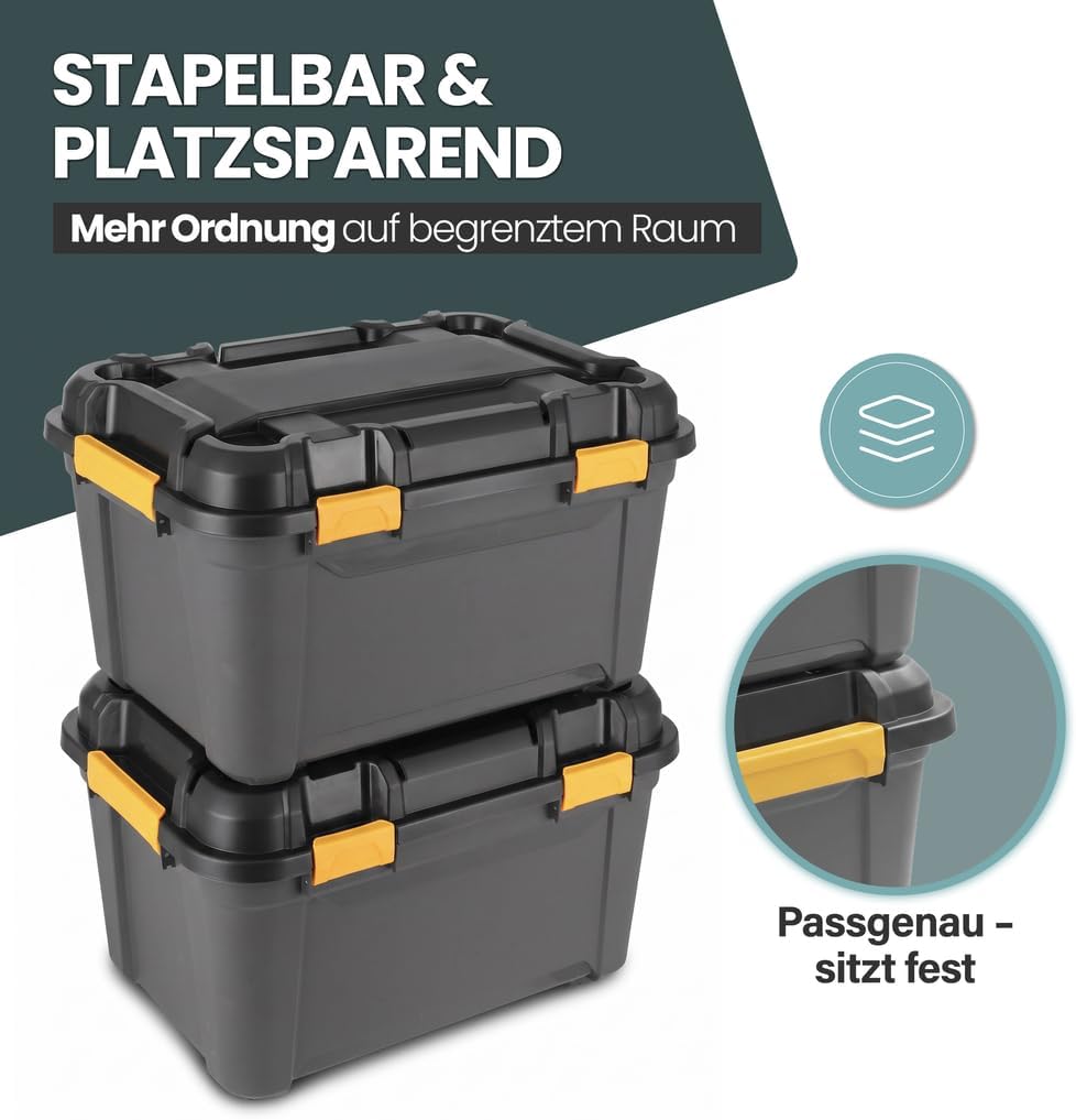 Kreher Bunker Tough Lagerbox mit Deckel Silikondichtung wasserdicht (80L) – Bild 4