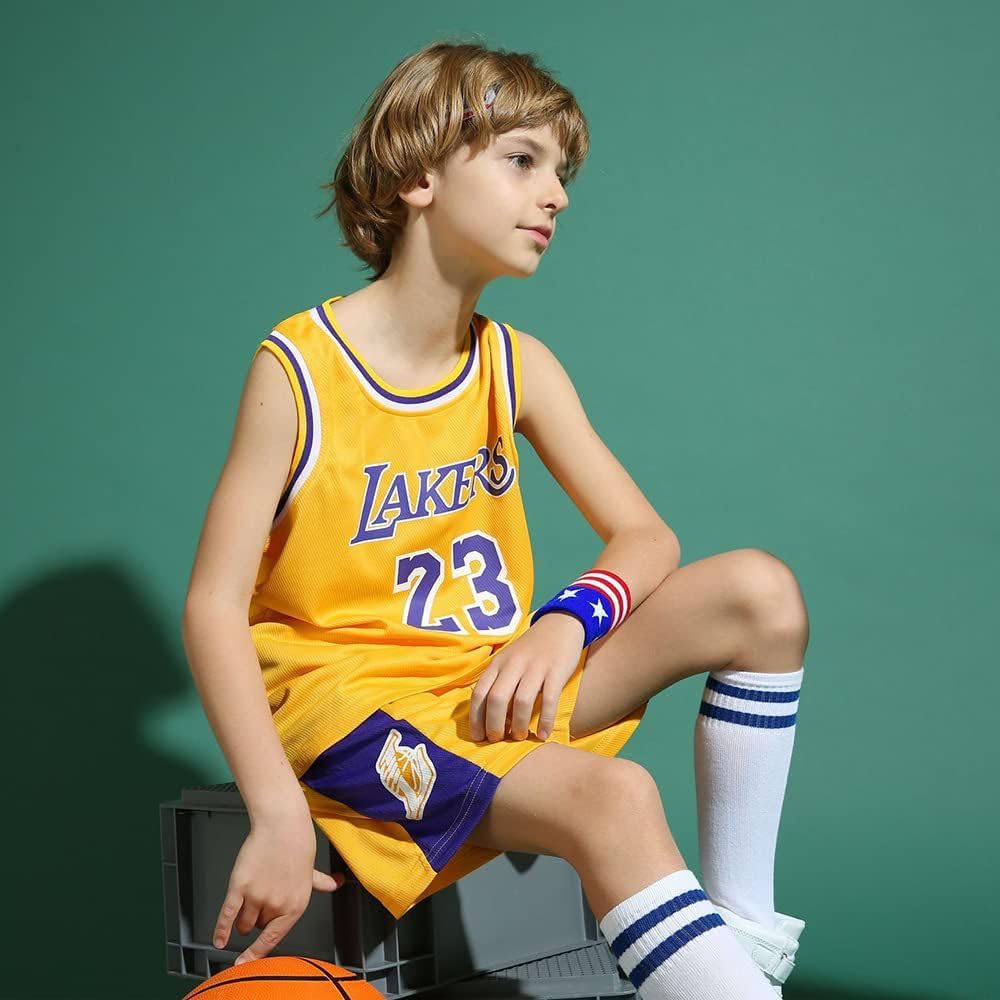 Basketball Trikot Kinder 2-teilig Jungen Shorts Ärmellos 4-14 Jahre – Bild 2