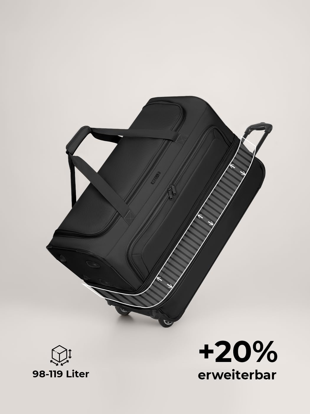 REDOLZ 2-Rollen große Trolley-Reisetasche – Bild 5