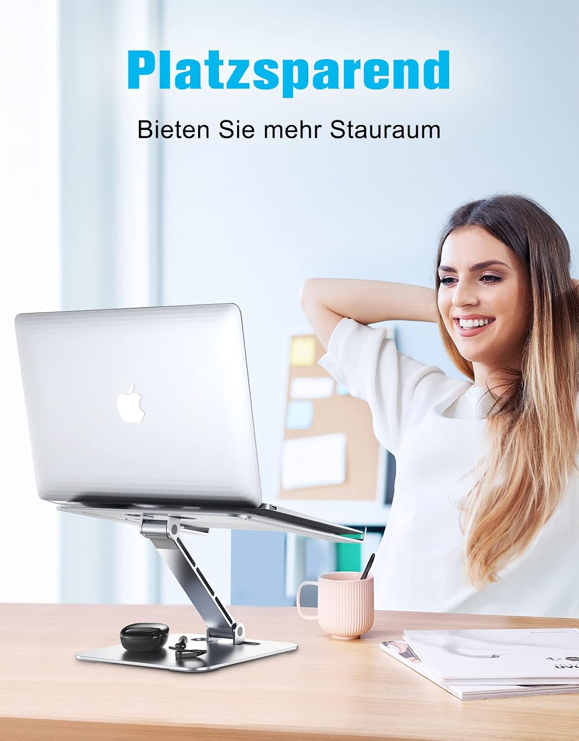 Babacom Laptop Ständer Höhenverstellbar, Faltbarer aus Aluminiumlegierung – Bild 7