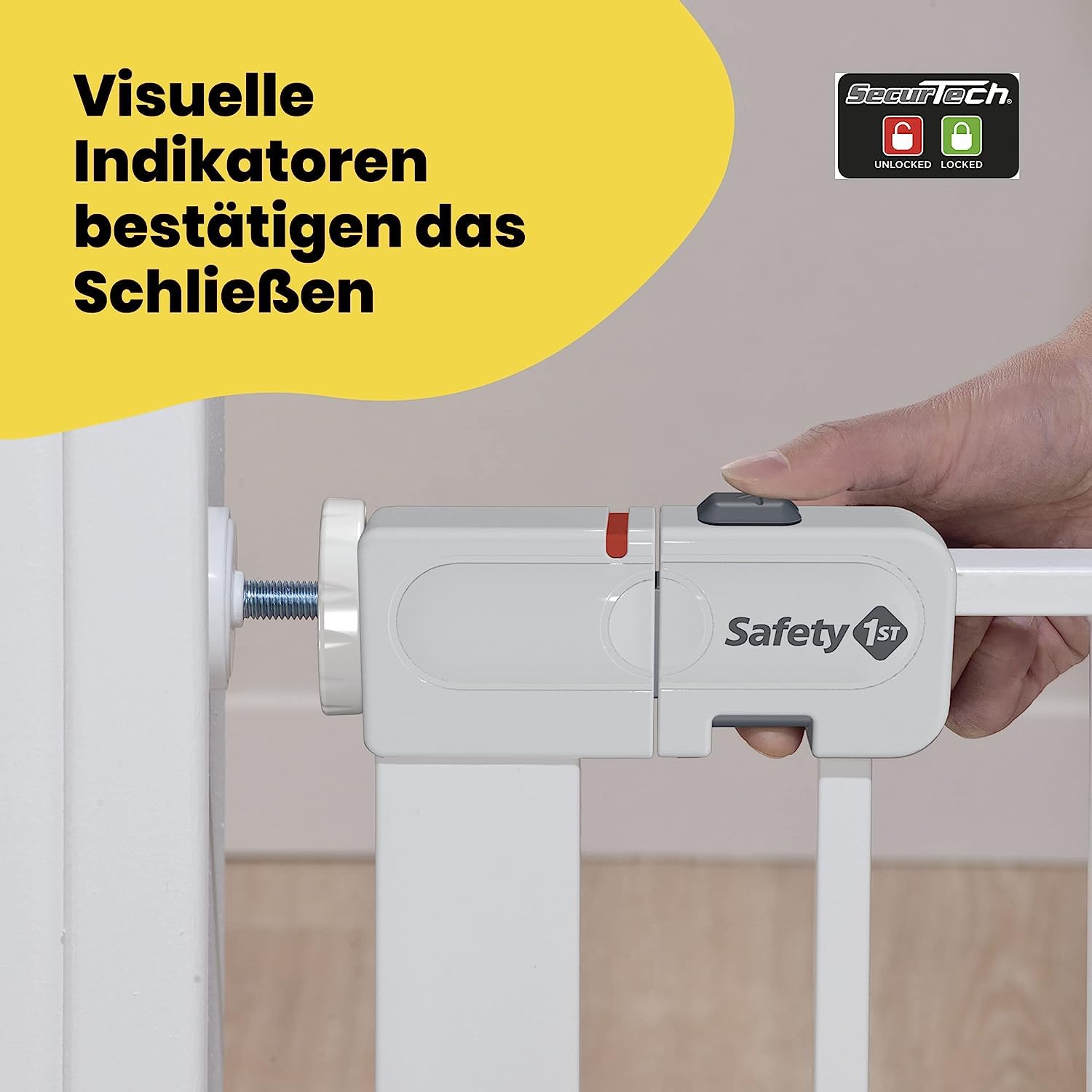 Safety 1st Auto Close Gate, Treppenschutzgitter 73–80 cm, Weiß – Bild 7