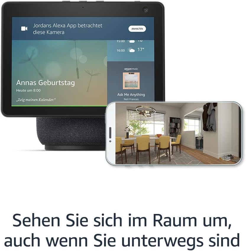 Echo Show 10 (3. Generation, 2020) | Hochauflösendes Smart Display mit Bewegungsfunktion und Alexa, Anthrazit | Zertifiziert und generalüberholt – Bild 3