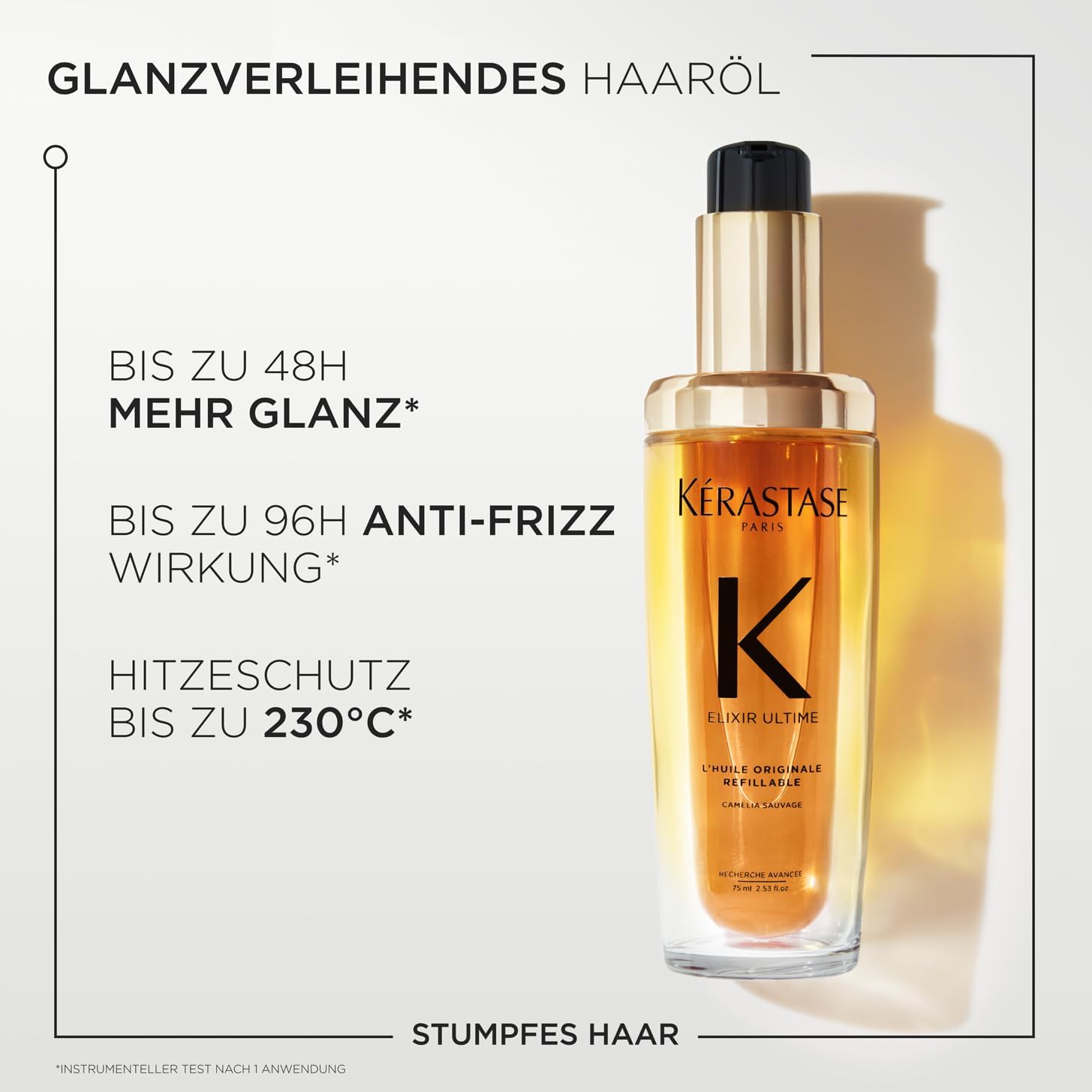 Kérastase Haaröl für trockenes Haar, Pflegend und nährend für mehr Glanz, Hitzeschutz und Anti-Frizz, Huile Originale Elixir Ultime – Bild 2