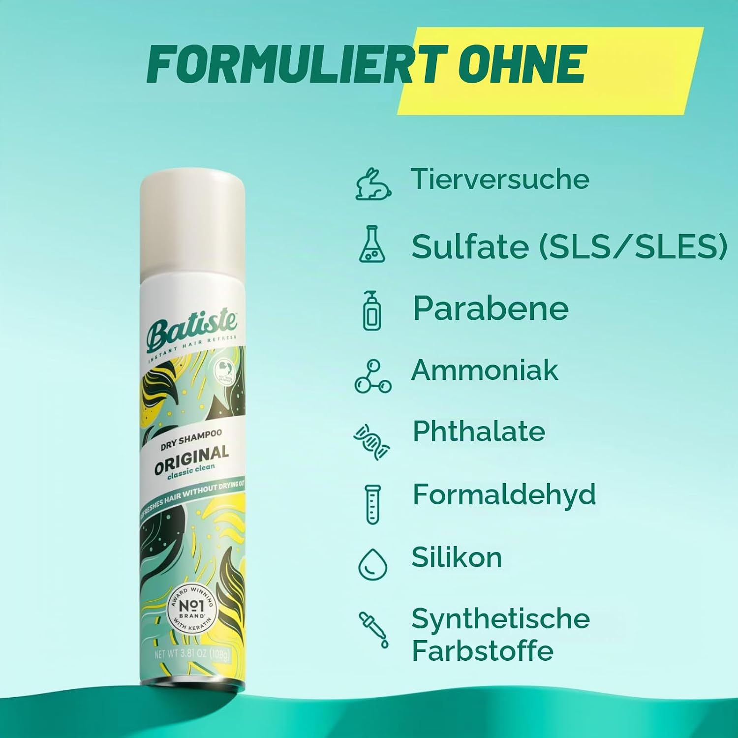 Batiste Trockenshampoo Original, Ohne Weiße Rückstände, 200ml – Bild 7