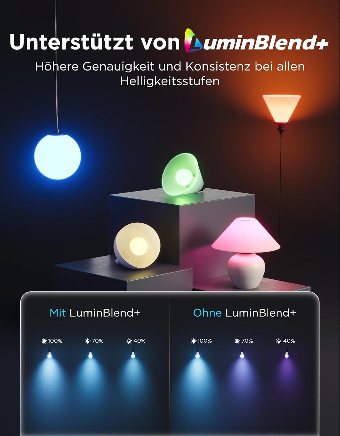 Govee E27 LED Smart Glühbirne, 1600 Lumen RGBWW, A21 dimmbar, 1 Stück – Bild 2