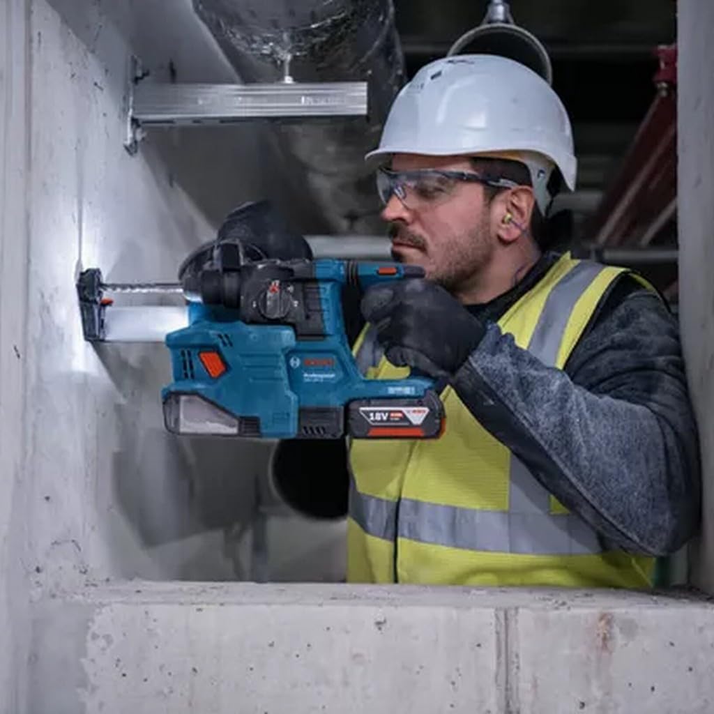 Bosch Professional 18V System Akku Bohrhammer GBH 18V-22 (mit SDS plus, KickBack Control und Vibration Control, inkl. GDE 18V-12, L-BOXX, ohne Akku/Ladegerät) – Bild 4
