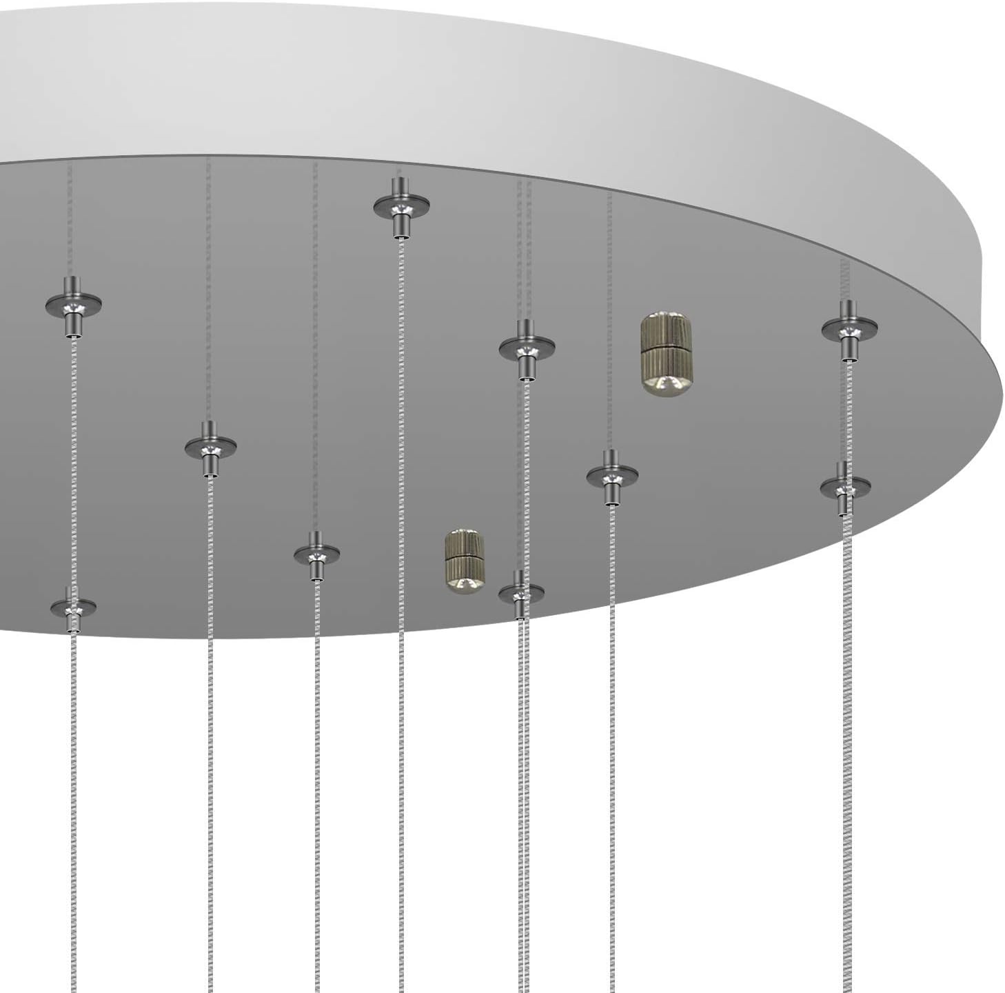 CBJKTX Pendelleuchte Treppenhaus 15 Flammig 320cm Hängelampe Glas Rauchgrau – Bild 4