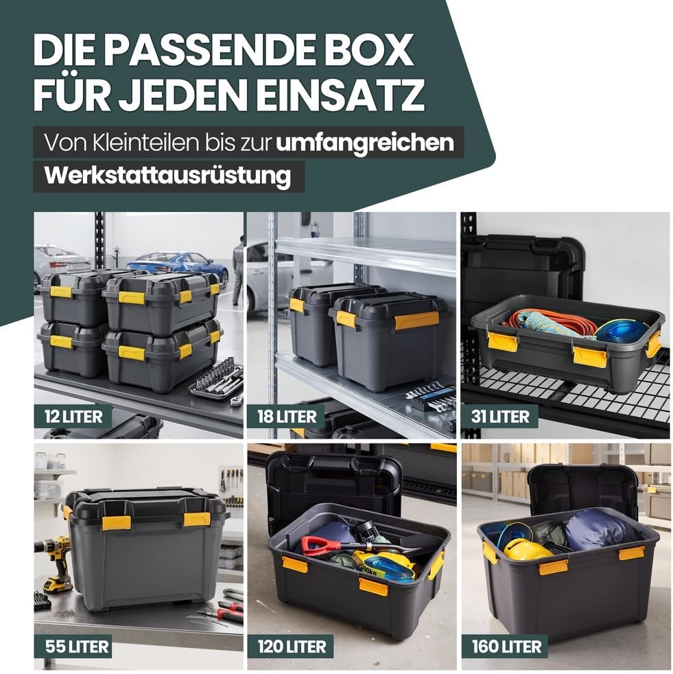 Kreher Bunker Tough Lagerbox mit Deckel Silikondichtung wasserdicht (80L) – Bild 9