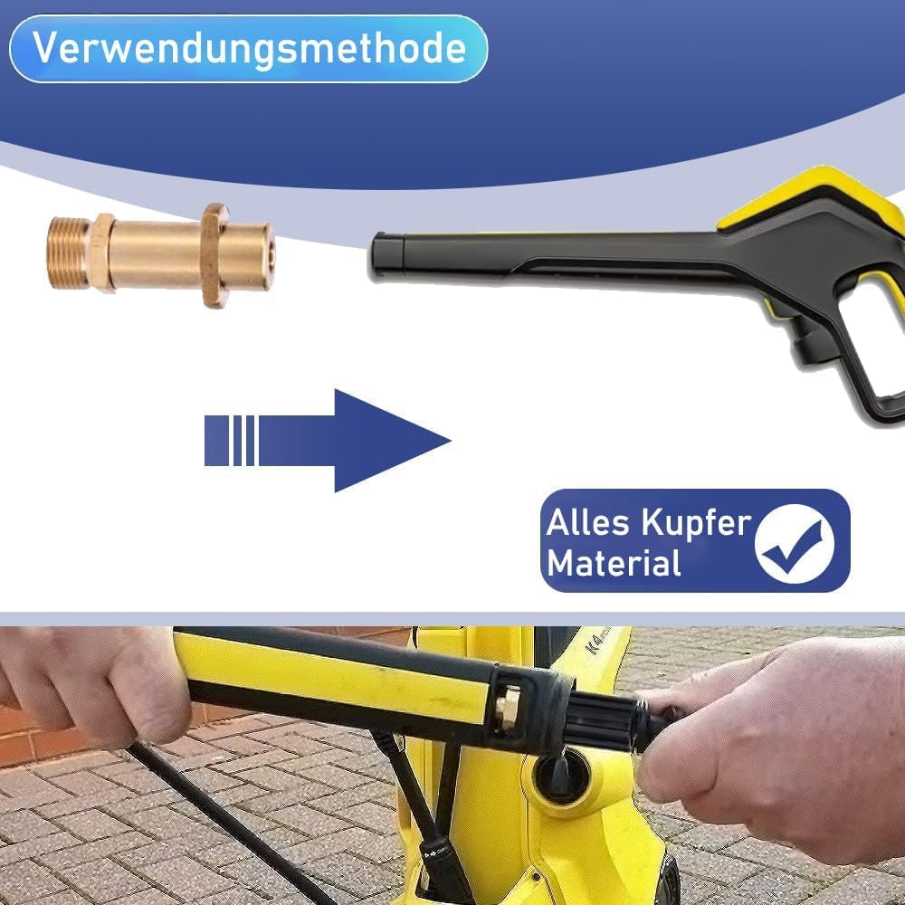 10m Rohrreinigungsschlauch kompatibel mit Kränzle Kärcher K2-K7, 180 bar – Bild 5