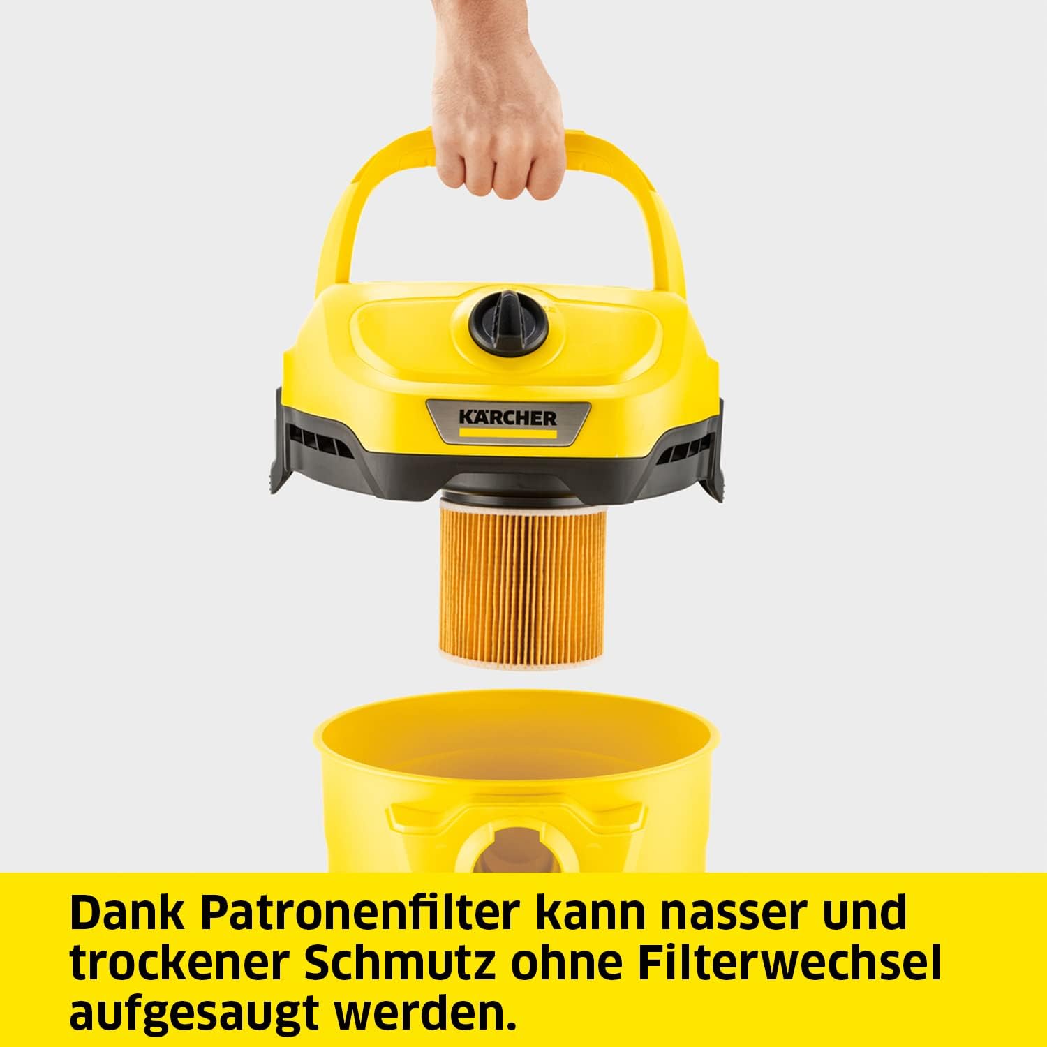 KÄRCHER Nass-/Trockensauger WD 2 Plus V-12/4/18/C, Kunststoffbehälter: 12 l – Bild 2