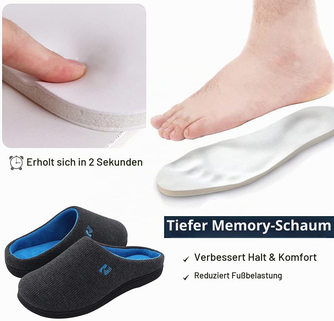 RockDove Herren Original Zweifarbige Hausschuhe mit Rückstellschaum – Bild 5