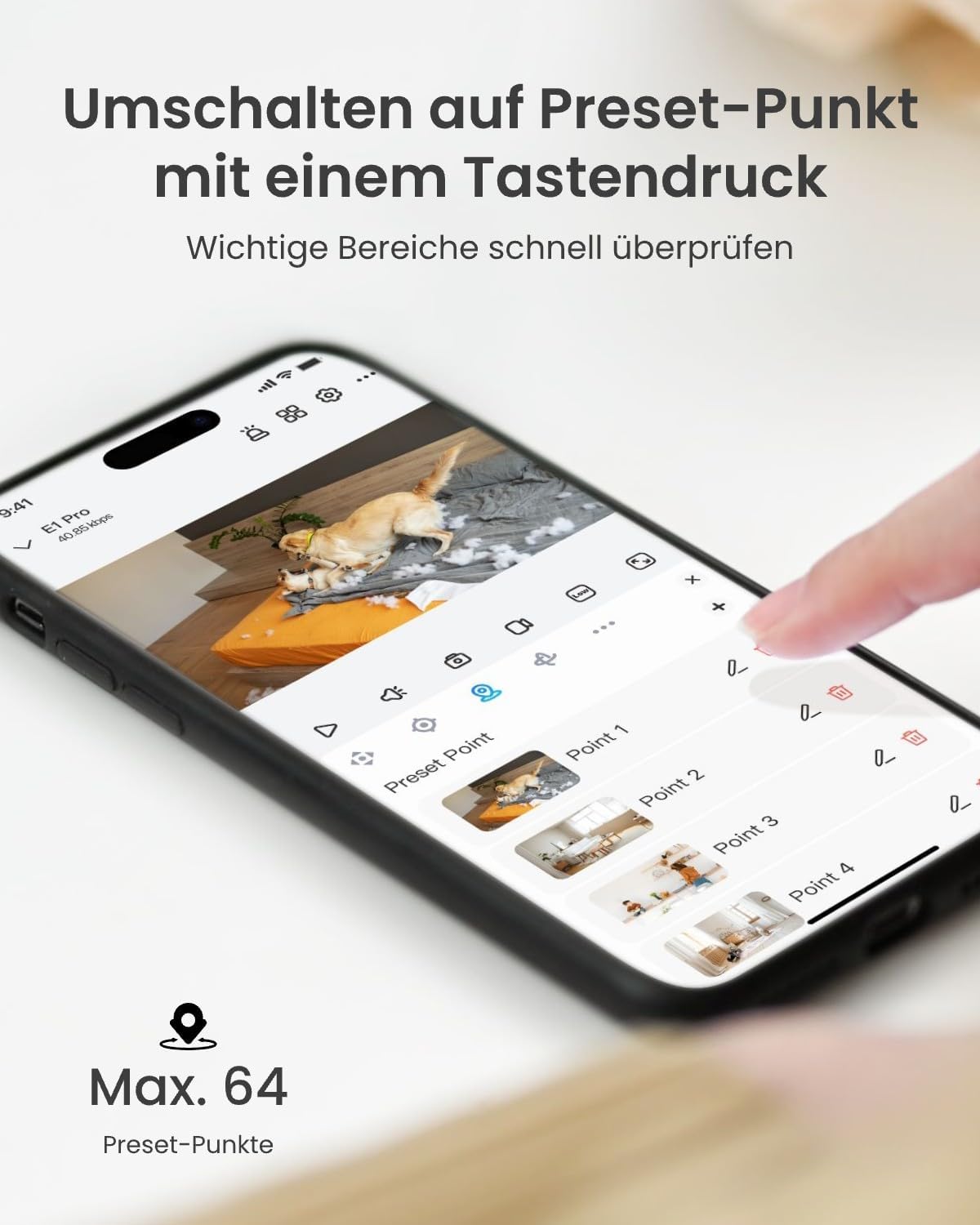 Reolink 2K Überwachungskamera Innen, 360°-Ansicht, Auto-Tracking – Bild 8