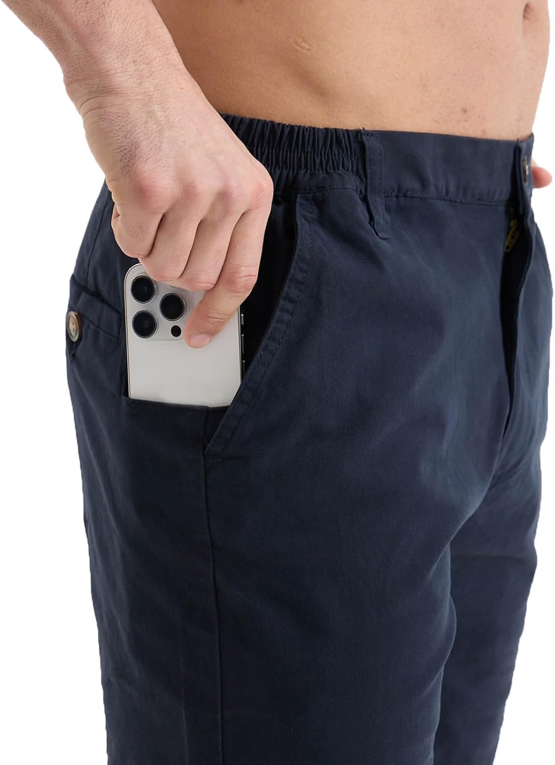 FizzPop Chino Hose Herren Freizeithose Regular Fit Stoffhose Golf Business – Bild 6