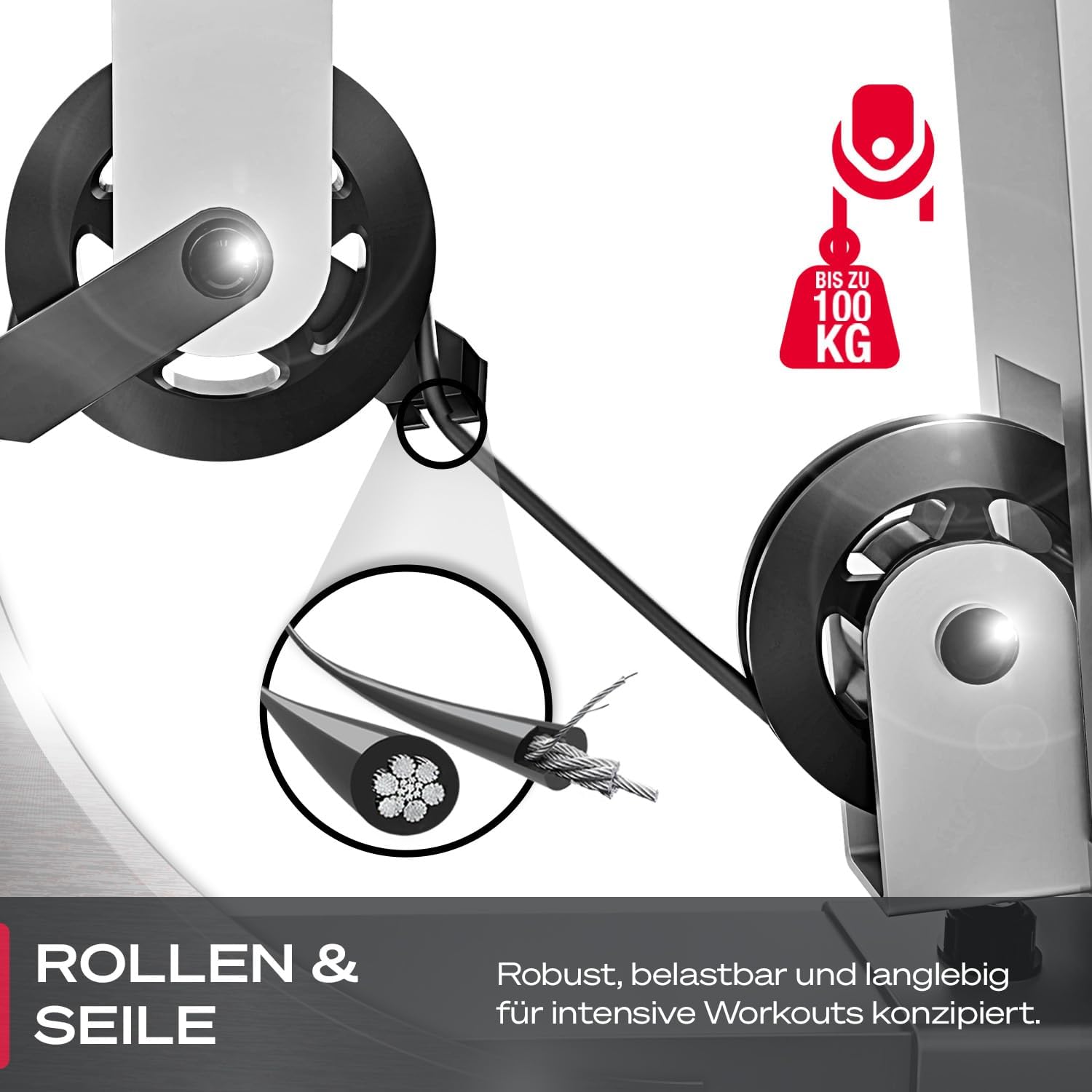 Sportstech, Kraftstation + bis 80 kg Gewichtsblock, Homegym HGX100/HGX300 – Bild 8