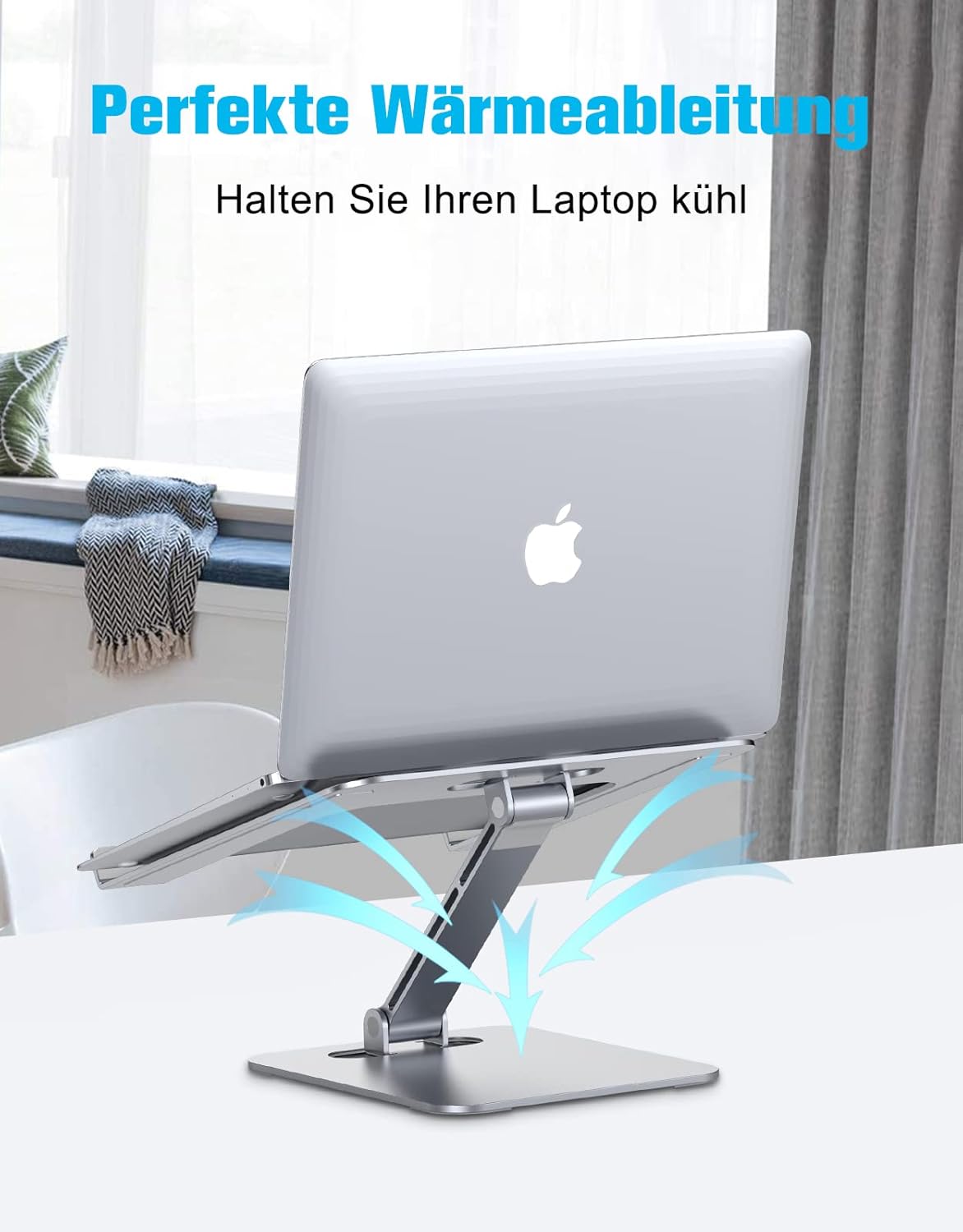 Babacom Laptop Ständer Höhenverstellbar, Faltbarer aus Aluminiumlegierung – Bild 3
