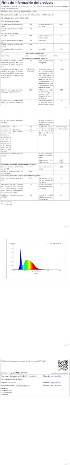 LQWELL LED Deckenleuchte Ultra Dünn Weiß 30cm 23W 6000K – Bild 11