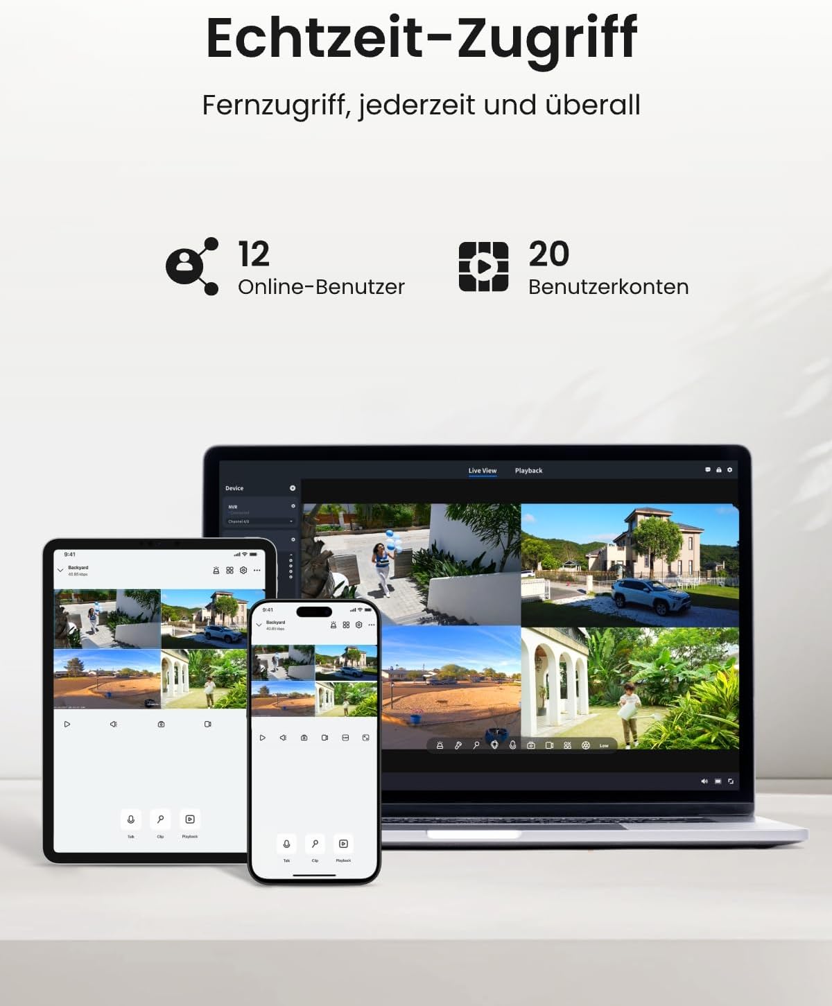 Reolink 8CH 4K PoE NVR Überwachungssystem Rekorder mit 2TB HDD, Videoüberwachung für IP Kamera Haus, Innen, Außen Sicherheit, unterstützt 16MP/12MP/4K/5MP Kameras RLN8-410 (Generalüberholt) – Bild 6